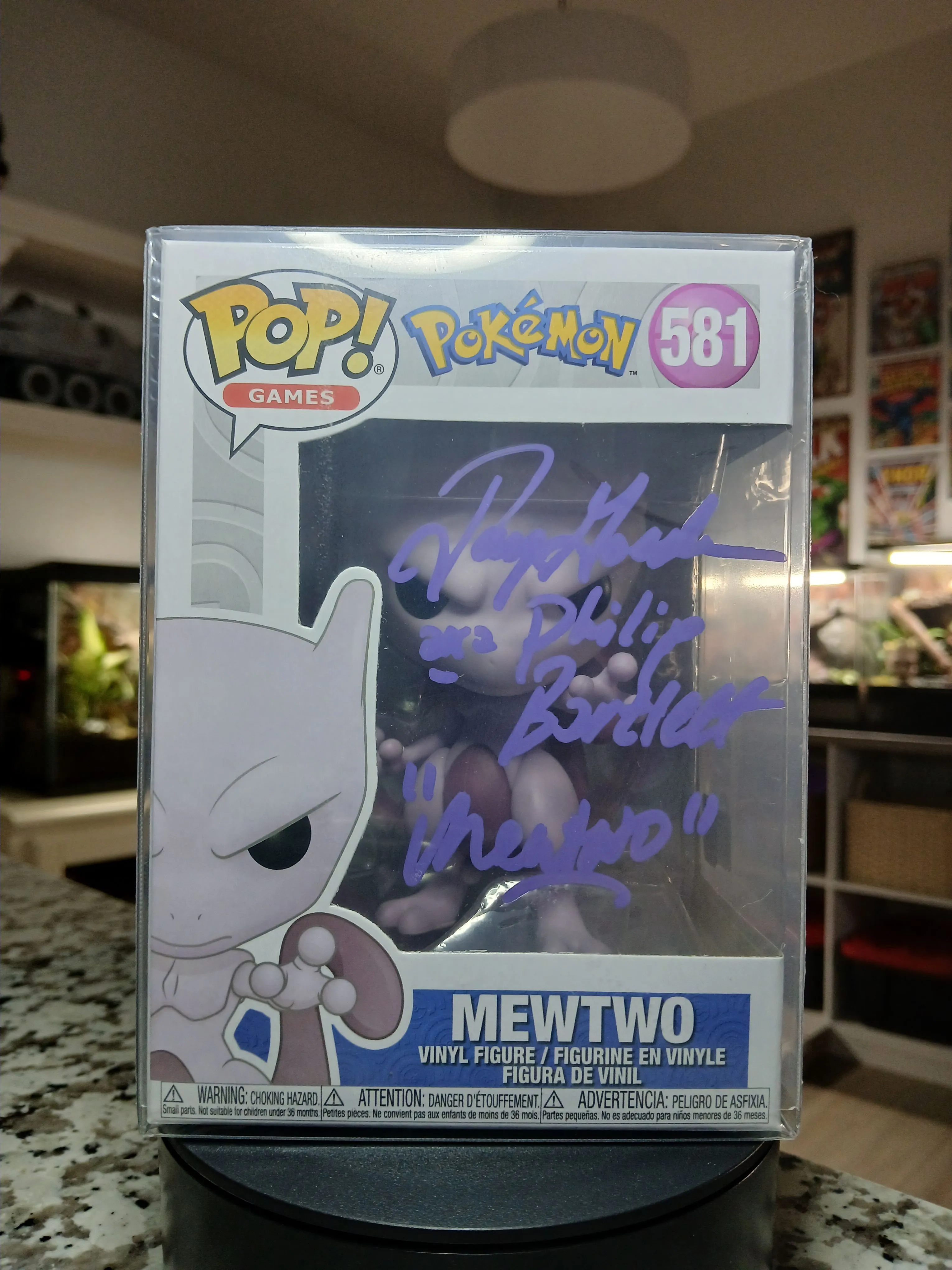 Product image for Jay Goede (aka Philip Bartlett) autographed and authenticated Mewtwo Funko Pop