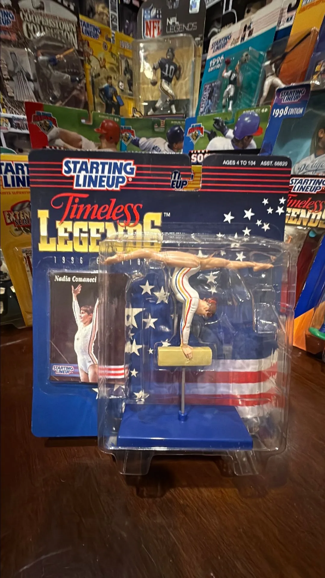 Product image for 1996 Kenner Starting Lineup NADIA COMANECI Legends New Sealed!