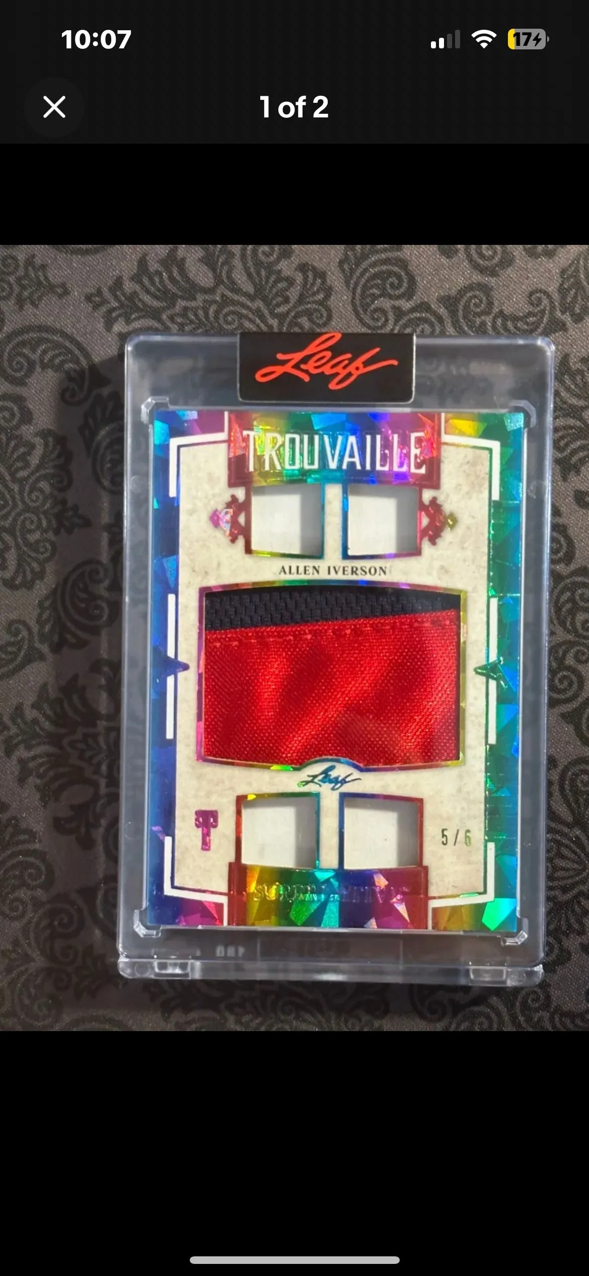 Product image for 2023 SUPERLATIVE MULTI-SPORT ALLEN IVERSON TROUVAILLE JUMBO PATCH ERROR SSP/6🔥🔥