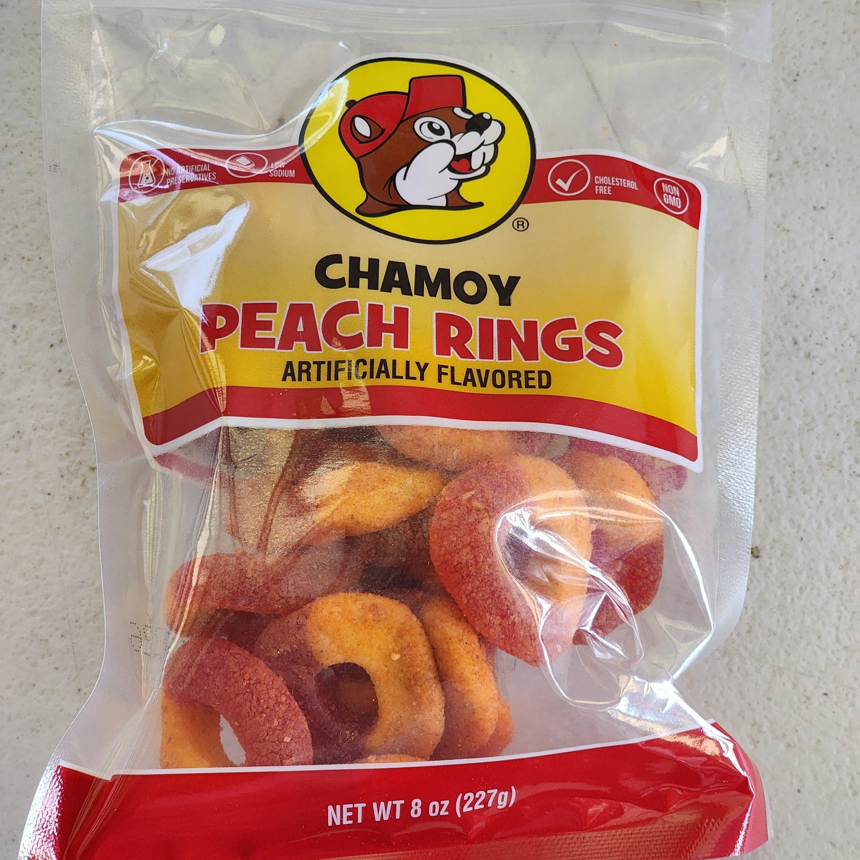Product image for Buc-ee's Chamoy peach gummy rings