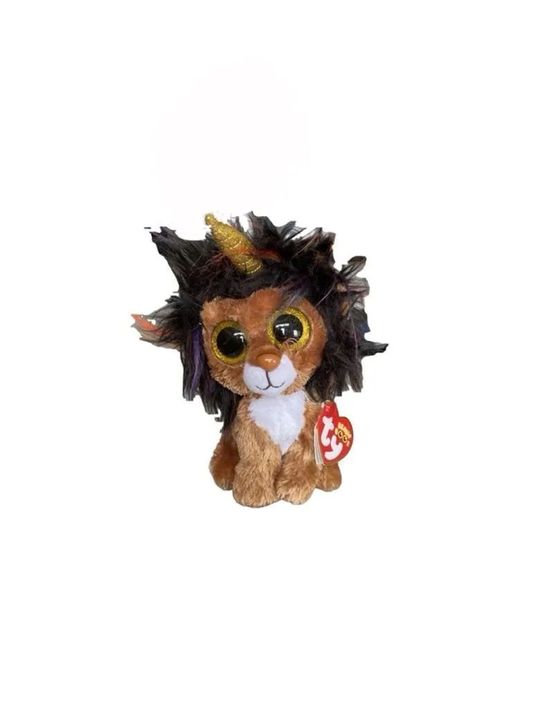 Product image for Ty Beanie Boo Ramsey Lion Unicorn Plush Brown Black One Size