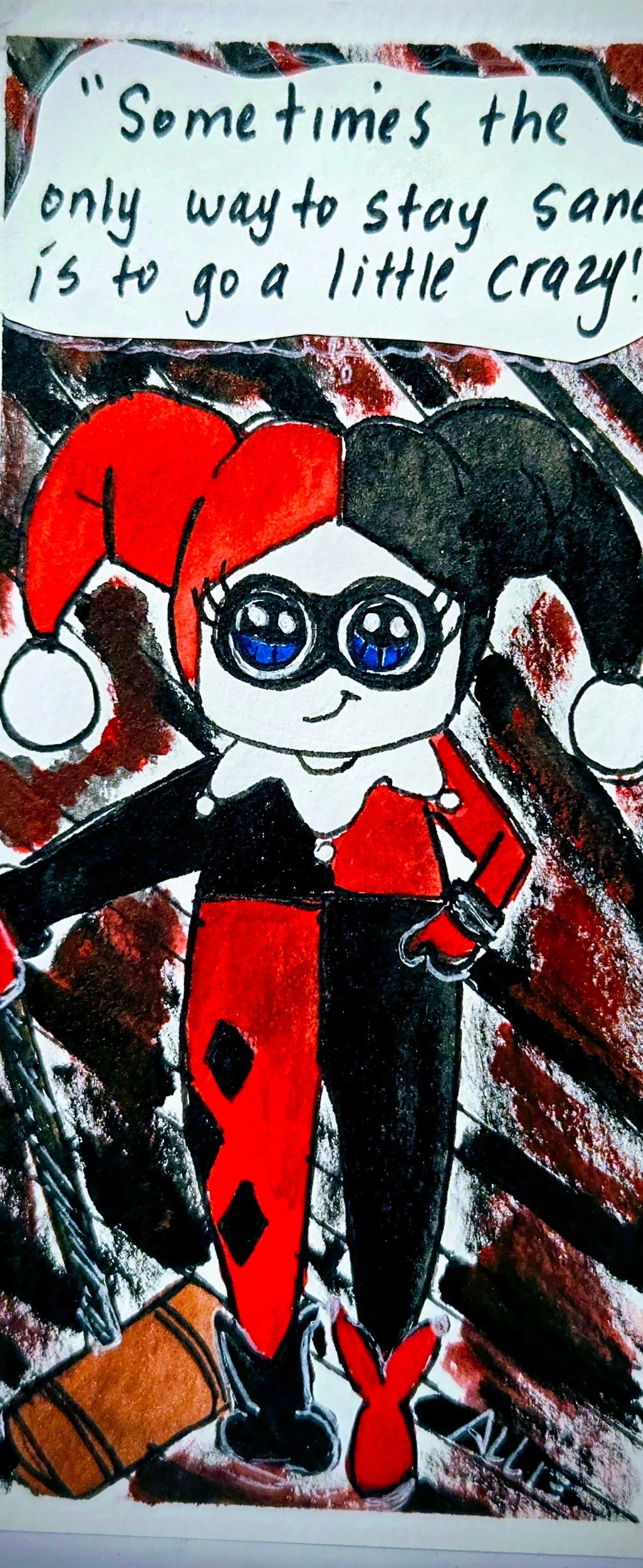 Product image for Original Watercolor Painting "Harley Quinn OG"
