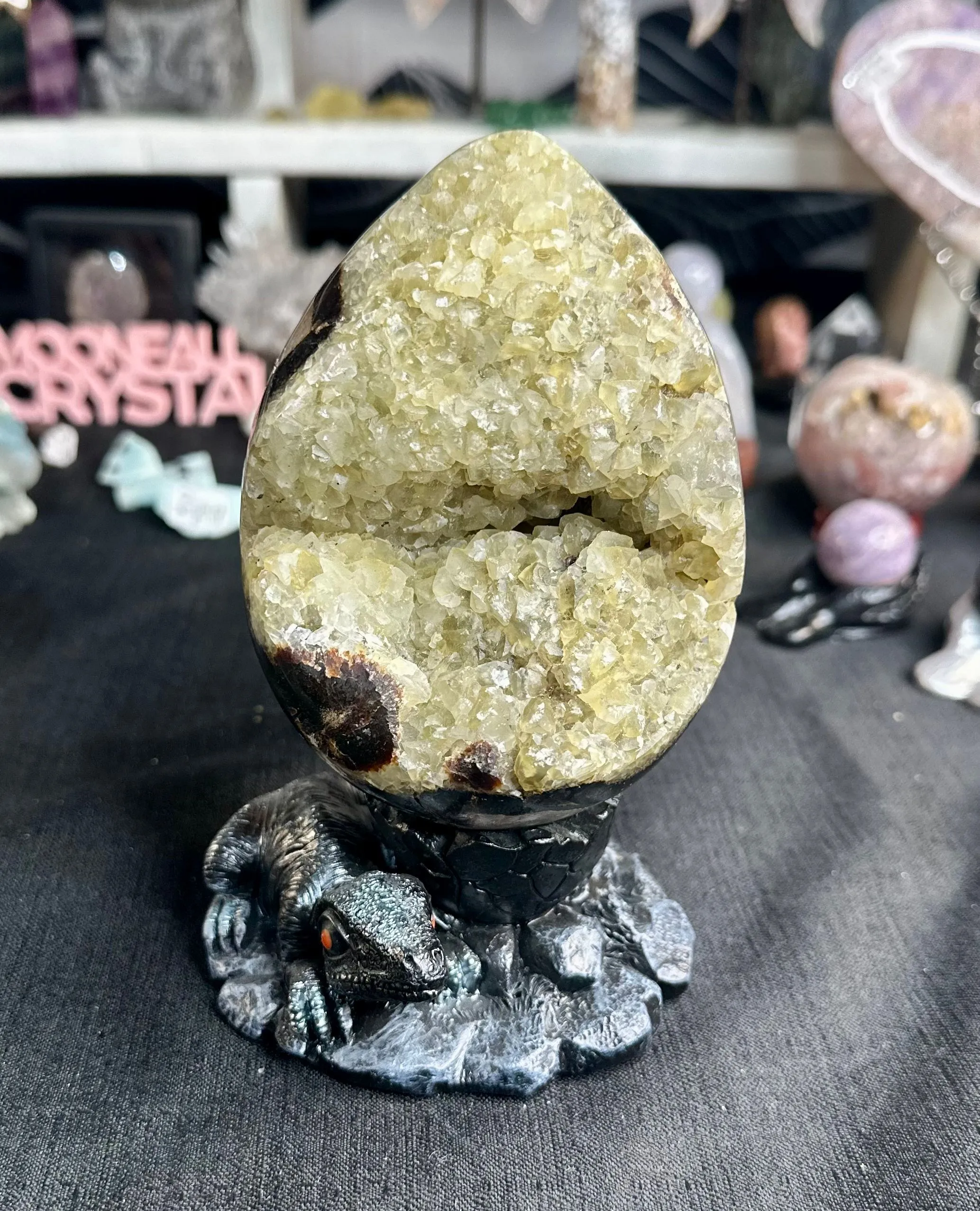Product image for Large Septarian Egg with Sphere Holder