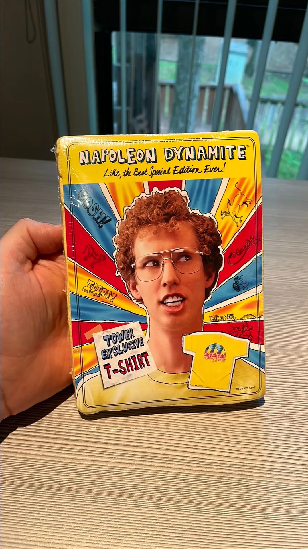 Product image for 2006 napolean dynamite flippin sweet tower exclusive tshirt size adult large brand new