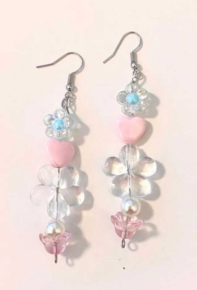 Product image for Cute flower blue earrings