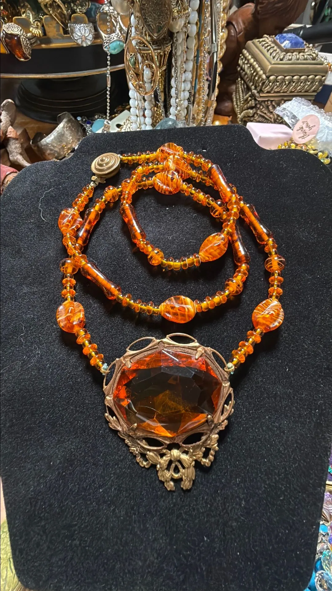 Product image for Victorian glass necklace