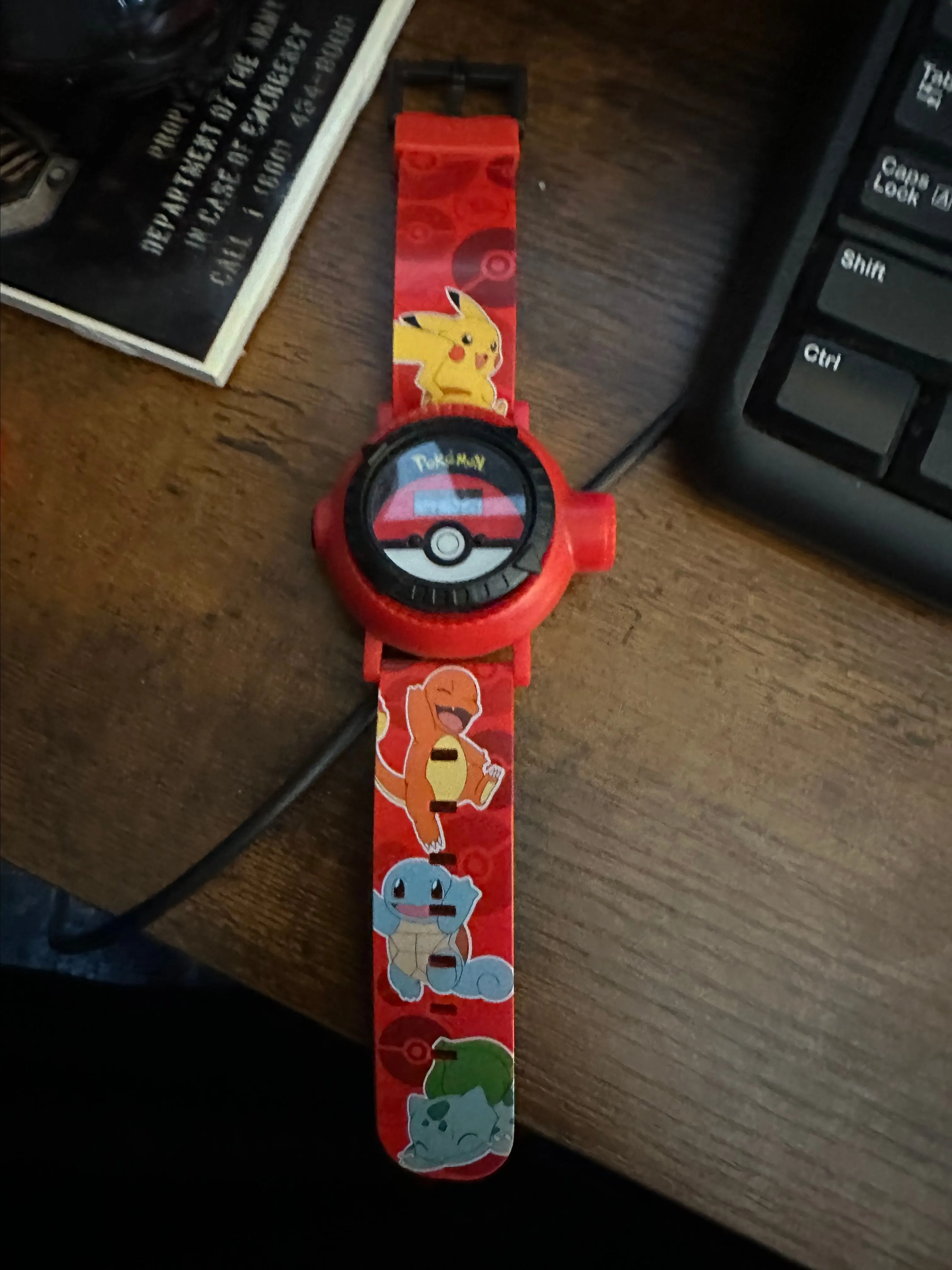 Product image for USED Pokemon LCD Kid's Wrist Watch Silicone Band Accutime 2022