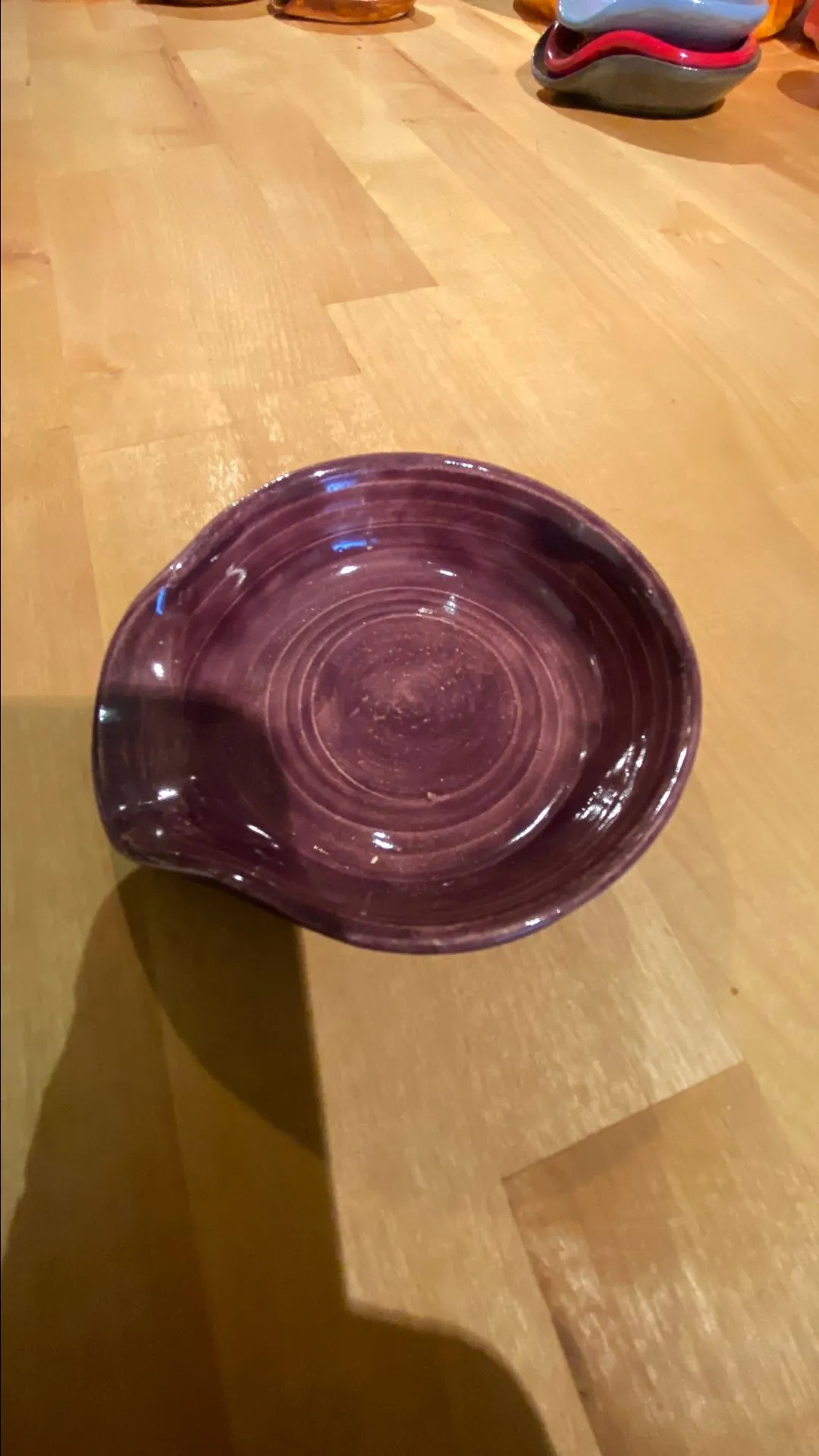 Product image for Round Ceramic Spoon Rest - Mulberry