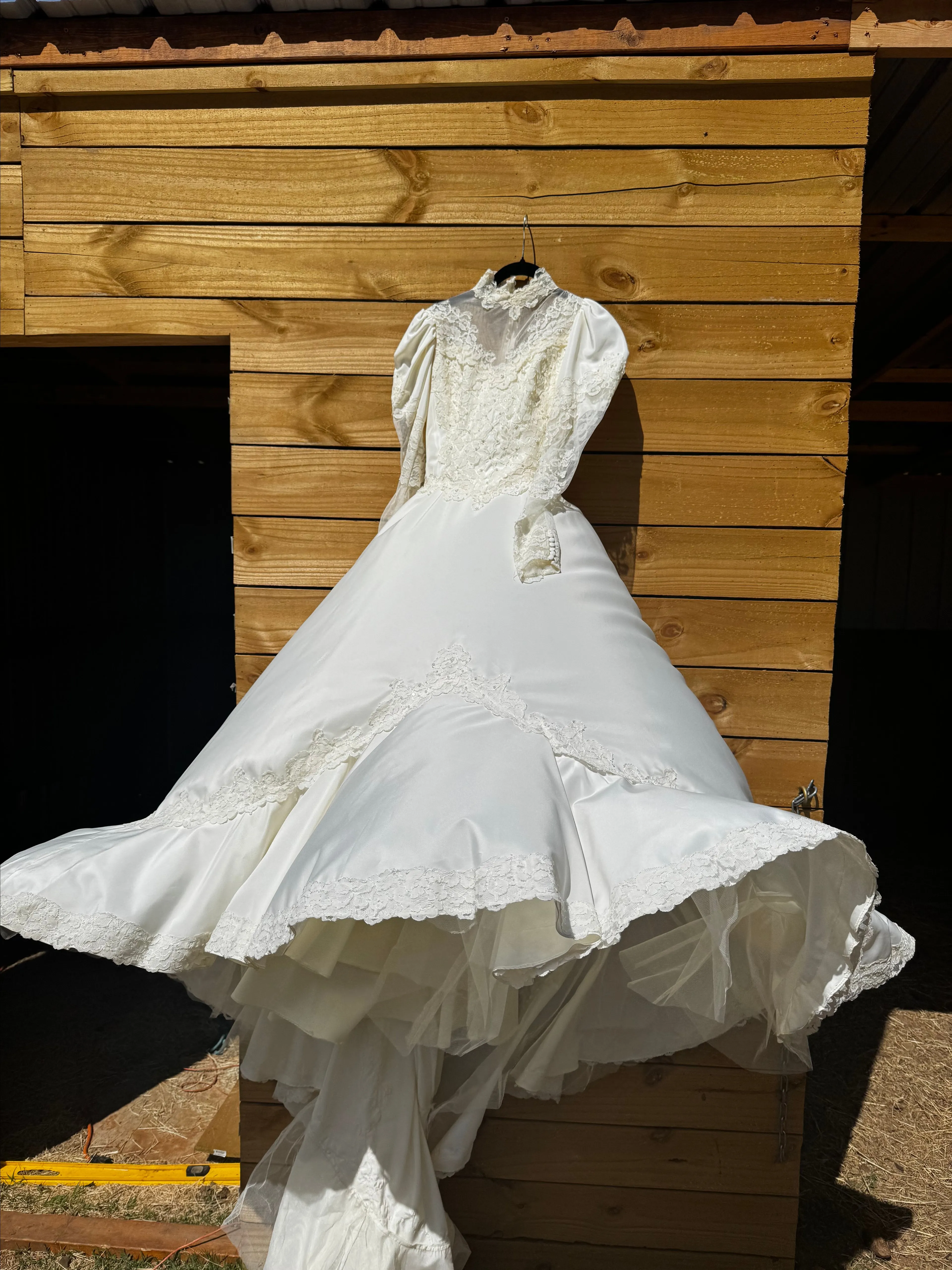 Product image for Vintage 80s Wedding Gown Boho