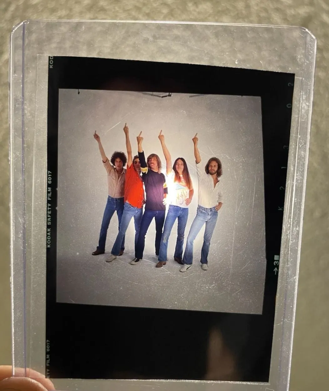 Product image for Original 2.5x2.5 Kodak Safety Film Slide EAGLES Band MIDDLE FINGER ONE OF A KIND
