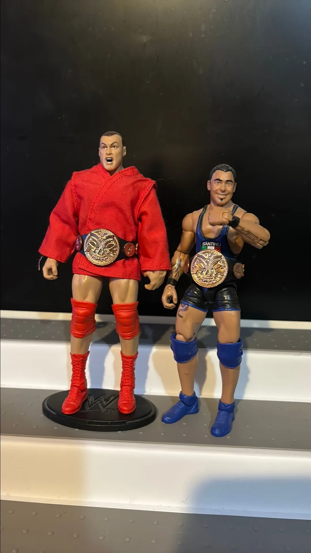Product image for Elite 5 Vladimir kozlov and Elite 20 Santino Morella with tag team titles
