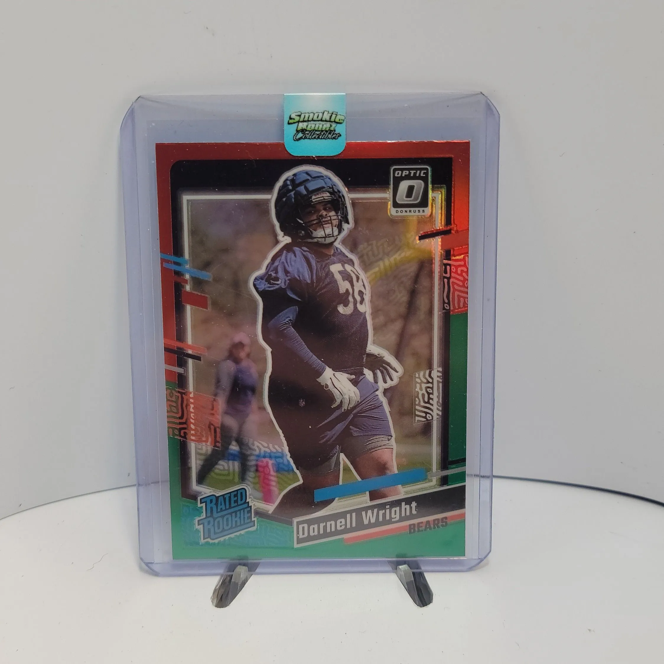 Product image for 2023 Optic Rated Rookie Red/Green Darnell Wright