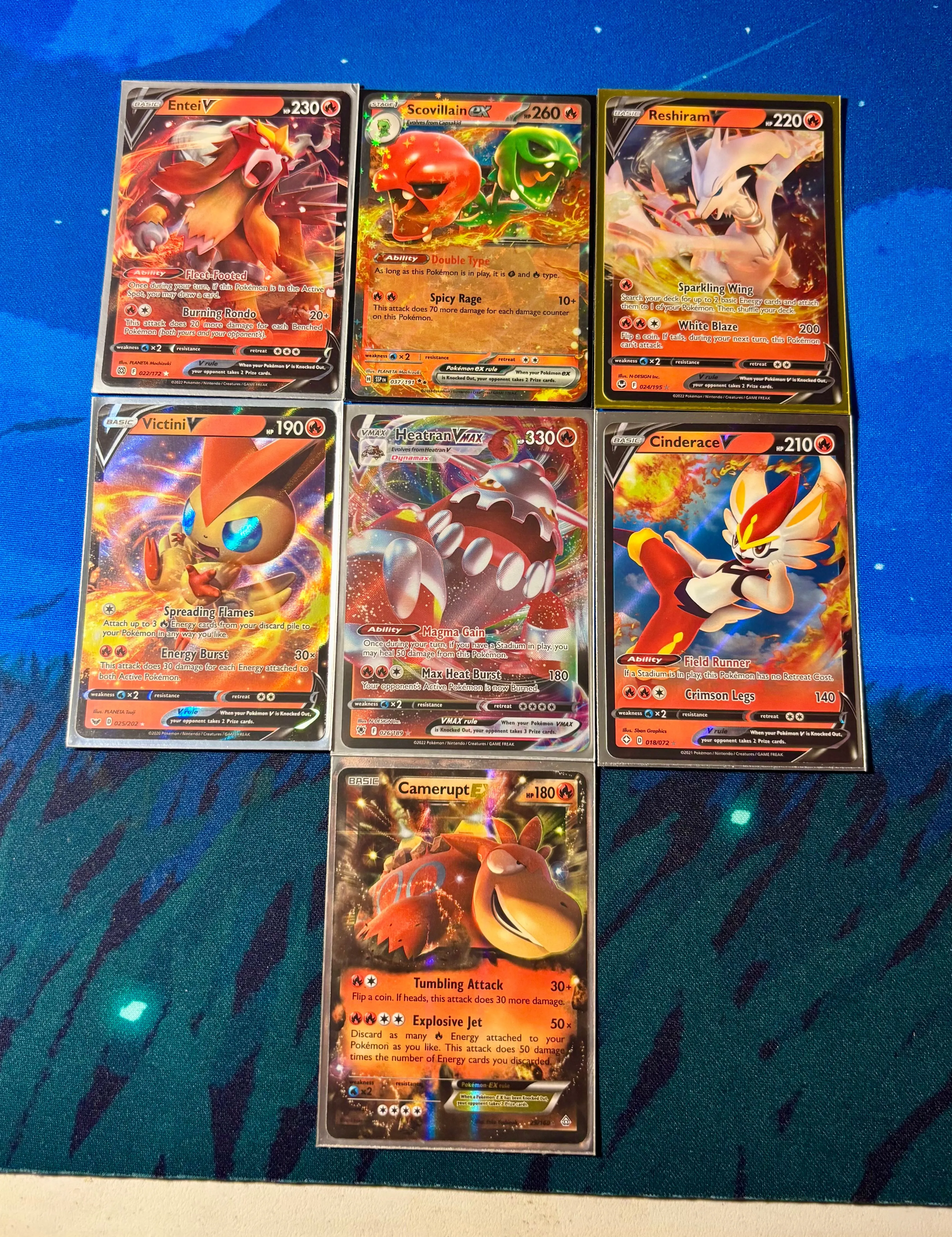 Product image for 7x Fire Type Pokemon Cards