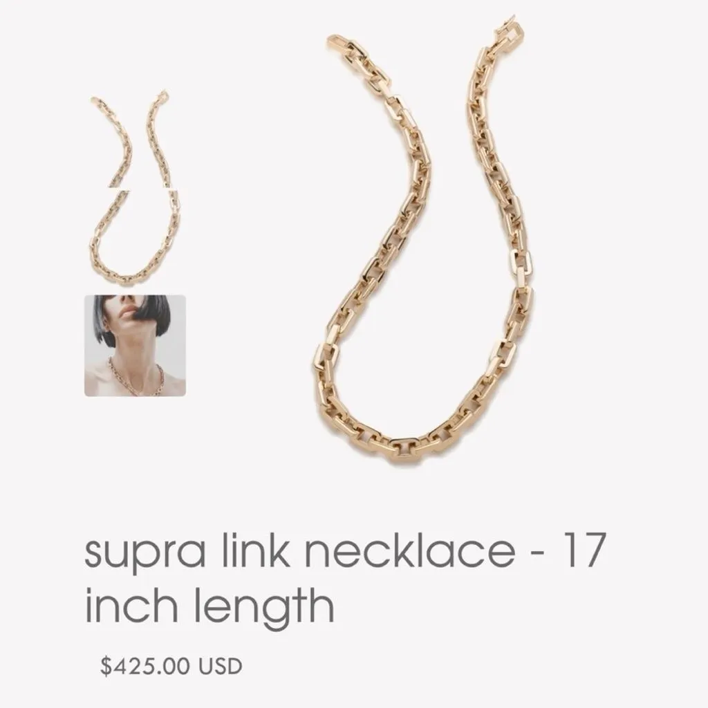 Product image for Eddie Borgo Supra Link Necklace 17”