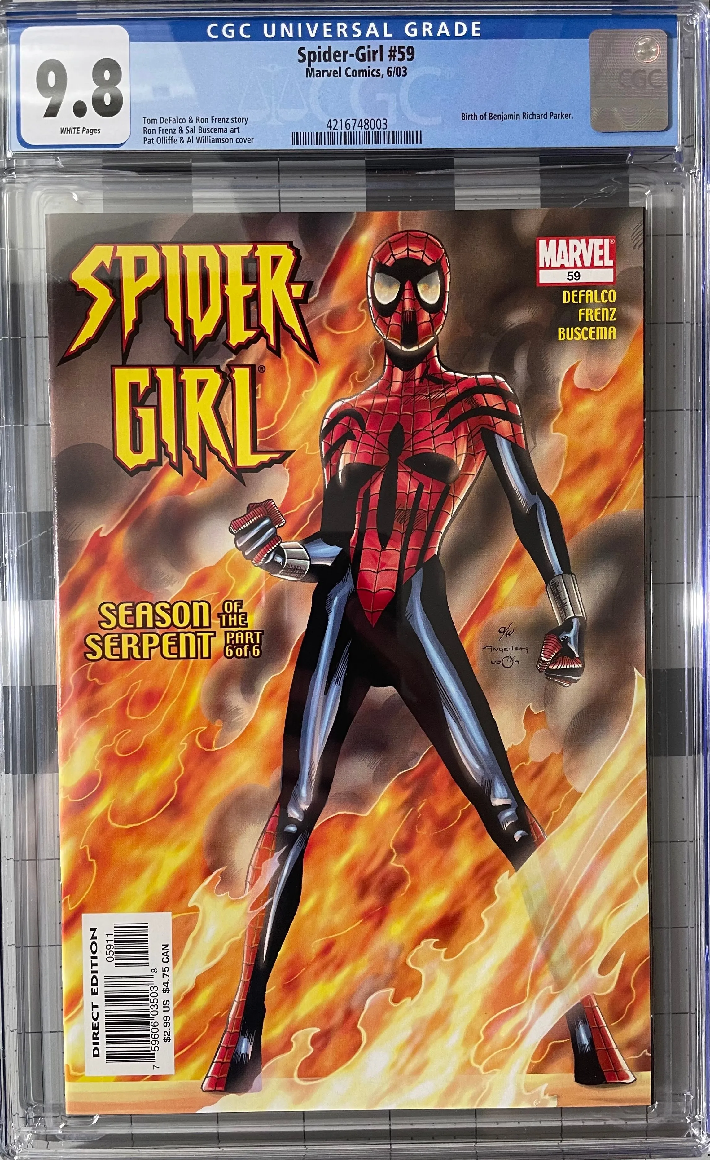 Product image for Spider-Girl 59  CGC 9.8 2003