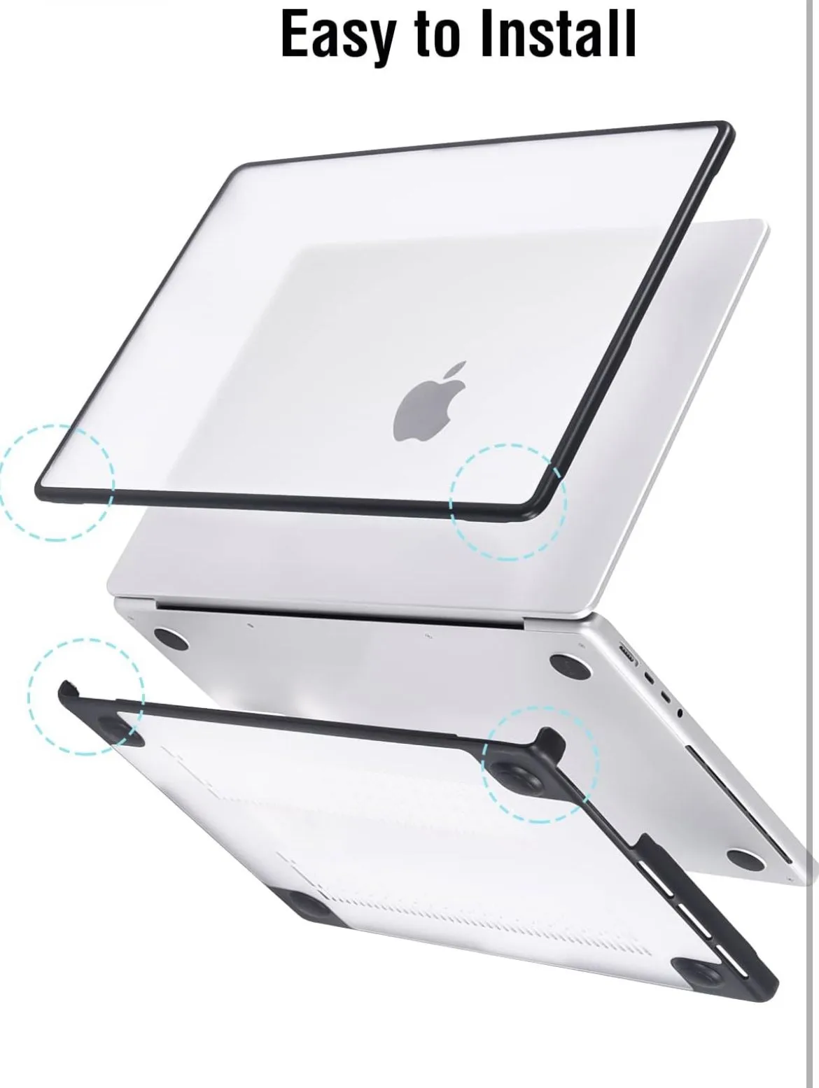 Product image for BlueSwan Fit for MacBook Pro 16 inch Case 2024-2021 Model M3 A2991 A2780 A2485 M2 M1 Pro/Max with To