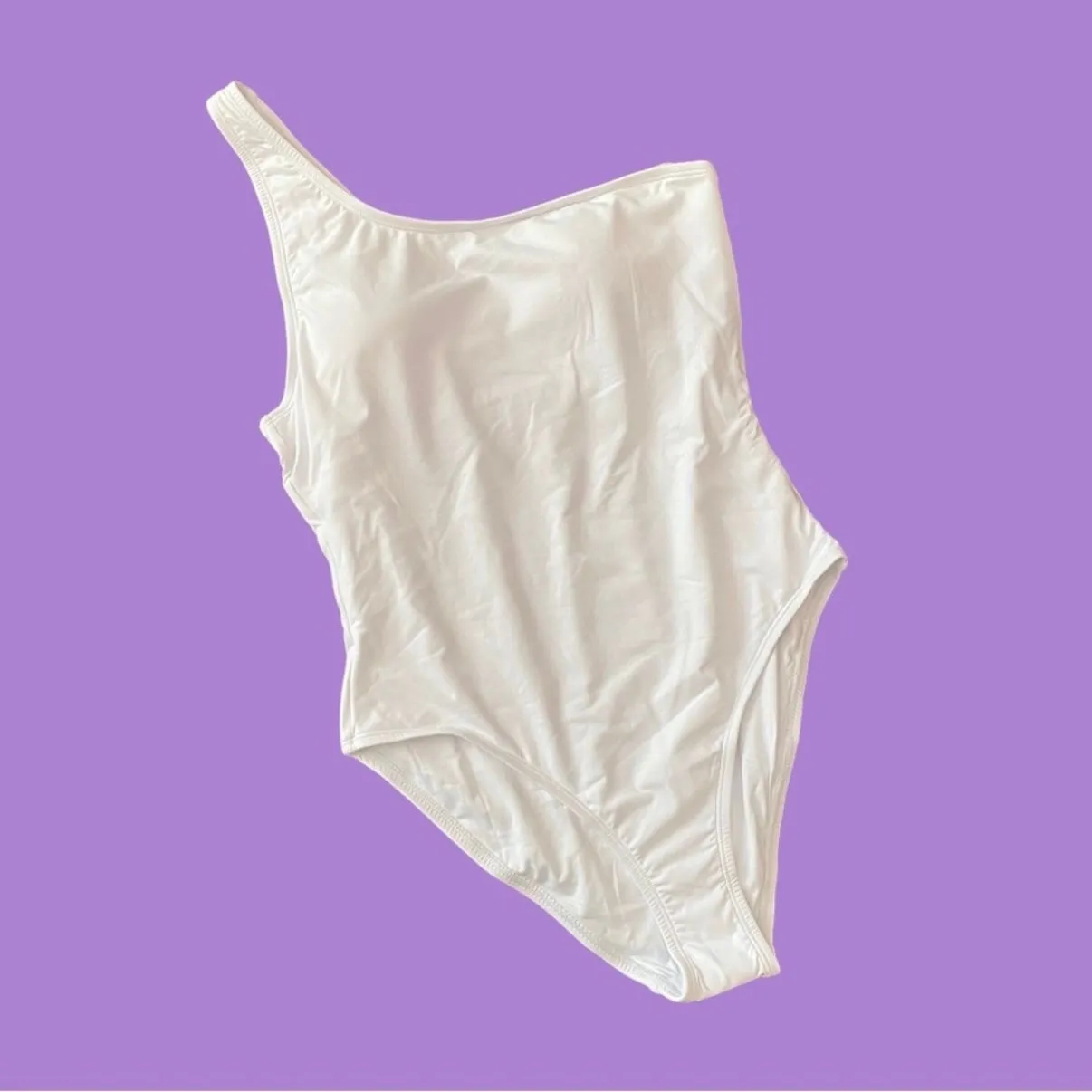 Product image for NWT Andie The Nantucket One Shoulder One Piece Swimsuit White Large