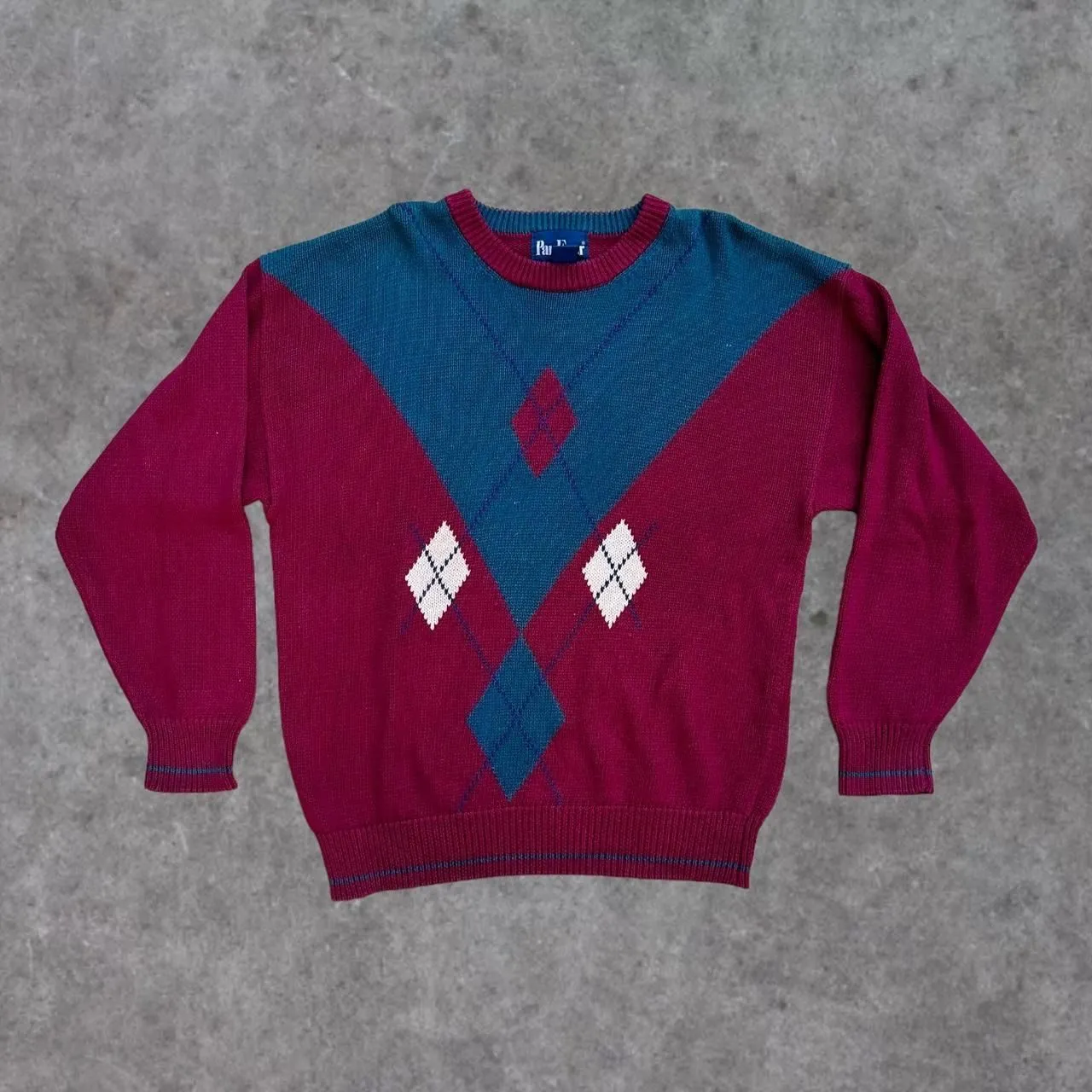 Product image for 90s Maroon Argyle Sweater