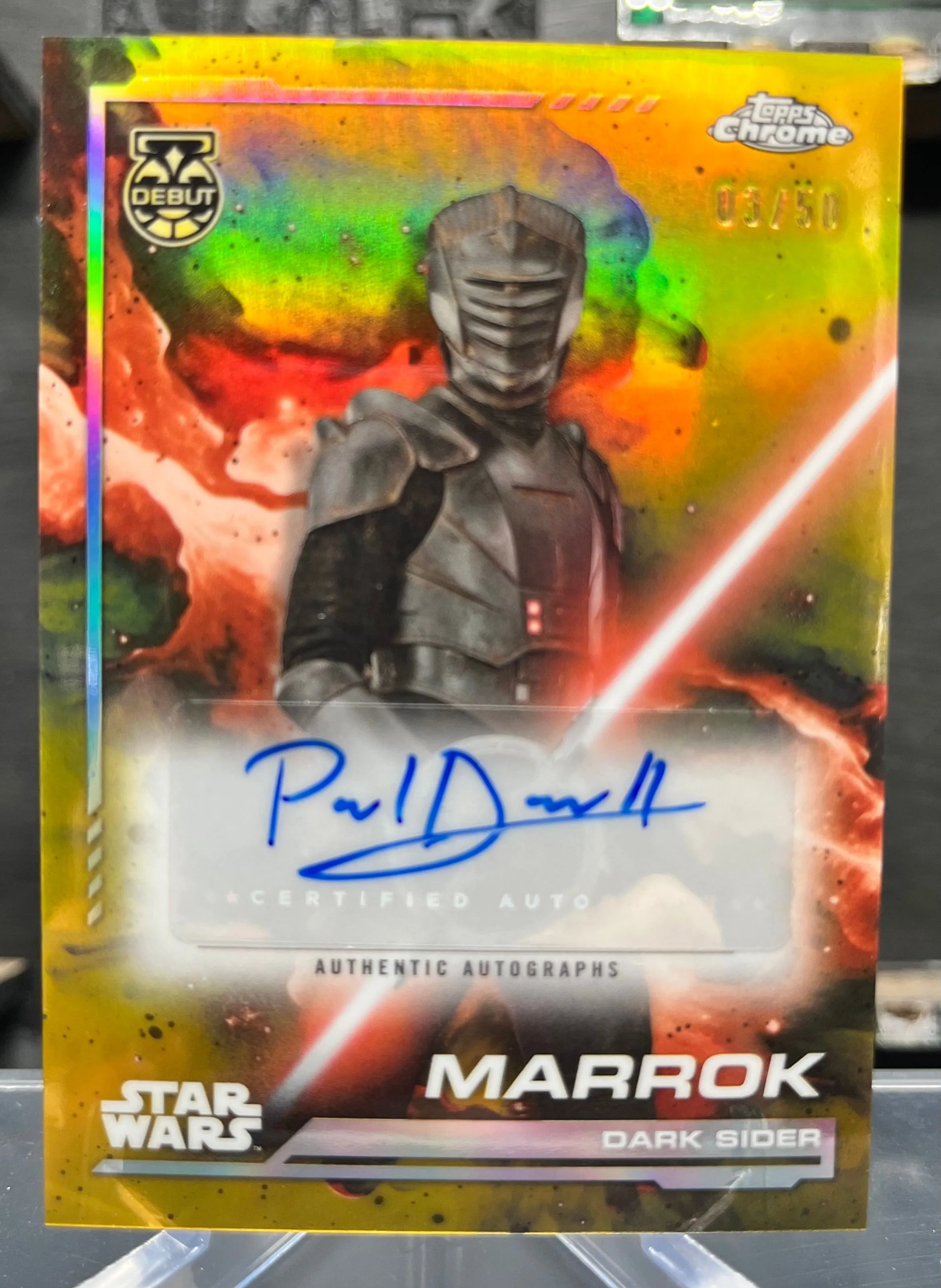 Product image for Marrok Topps Chrome Gold Debut Autograph /50