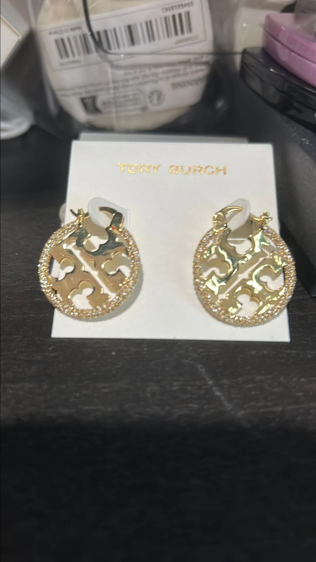 Product image for Tory Burch earrings gold hoops