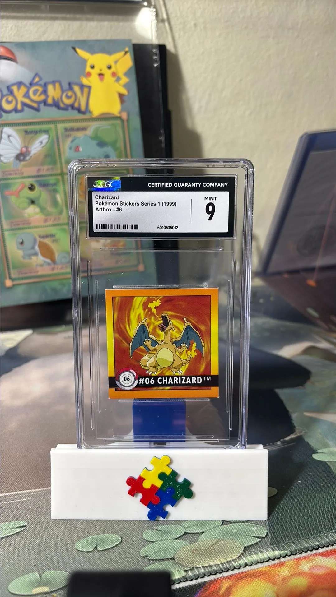 Product image for 1999 Charizard Artbox Sticker Series 1 CGC Mint 9