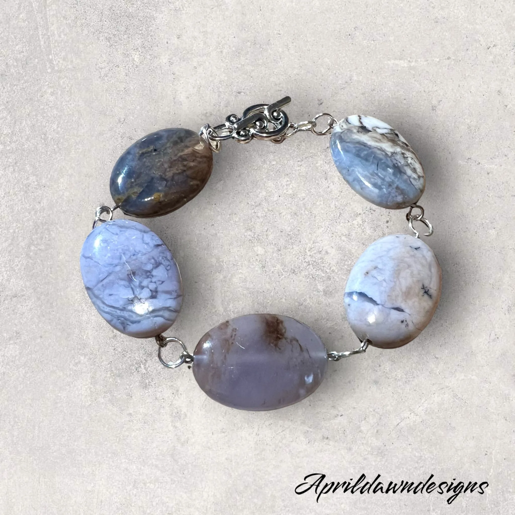 Product image for Natural stone bracelet with toggle clasp