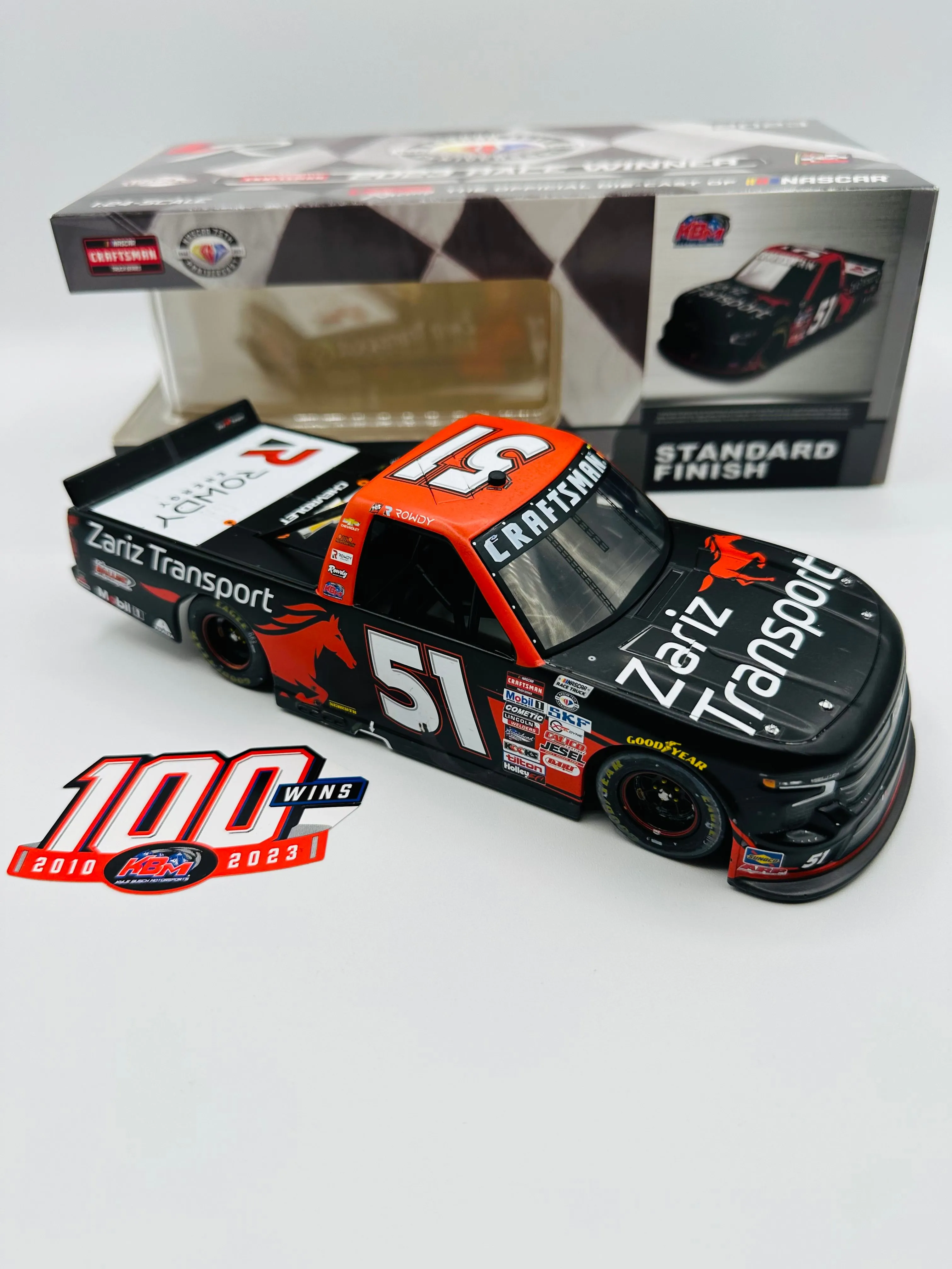 Product image for 2023 KYLE BUSCH #51 Zariz Transport Pocono KBM 100th Win 1:24