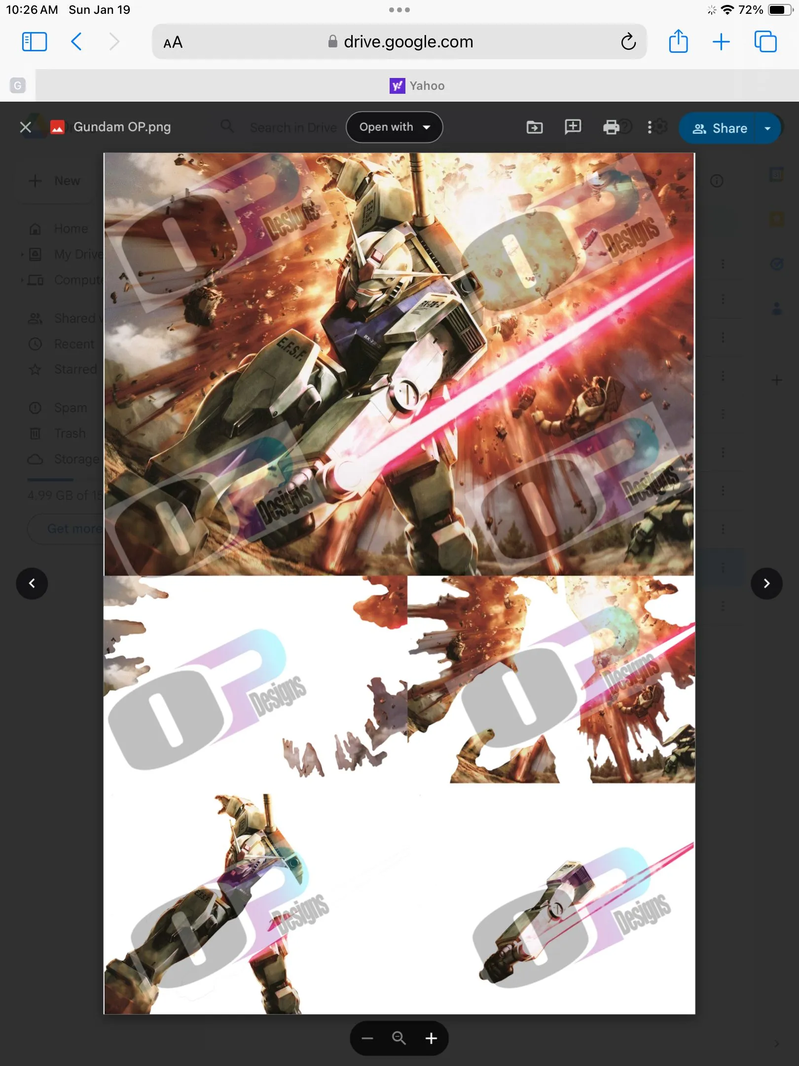Product image for Gundam shadow boxed layered wood art