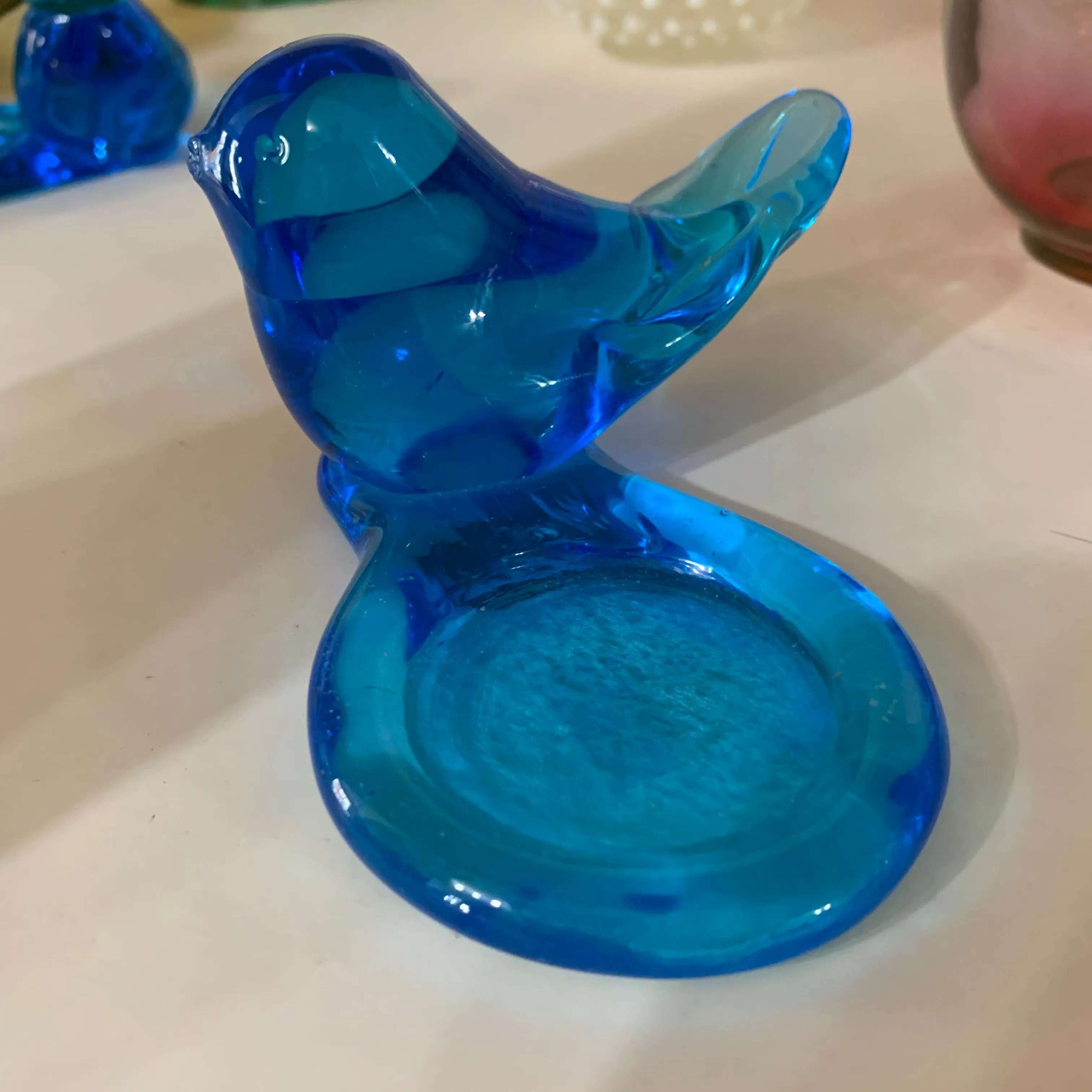 Product image for Bluebird of Happiness Votive Holder - SMALL CHIP on beak