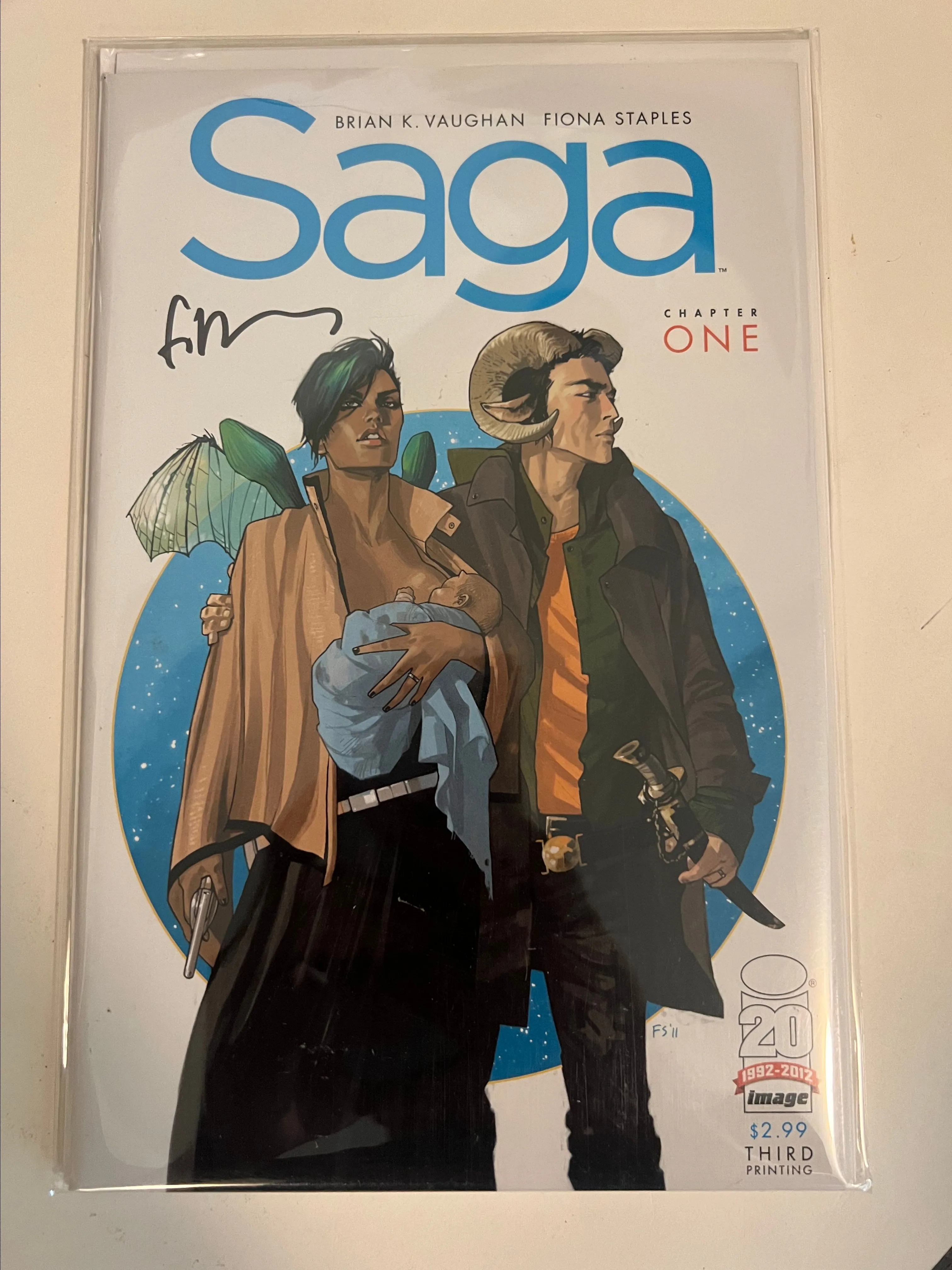 Product image for Saga (2012) #1 Signed By Fiona Staples Third Printing Variant Image Comics