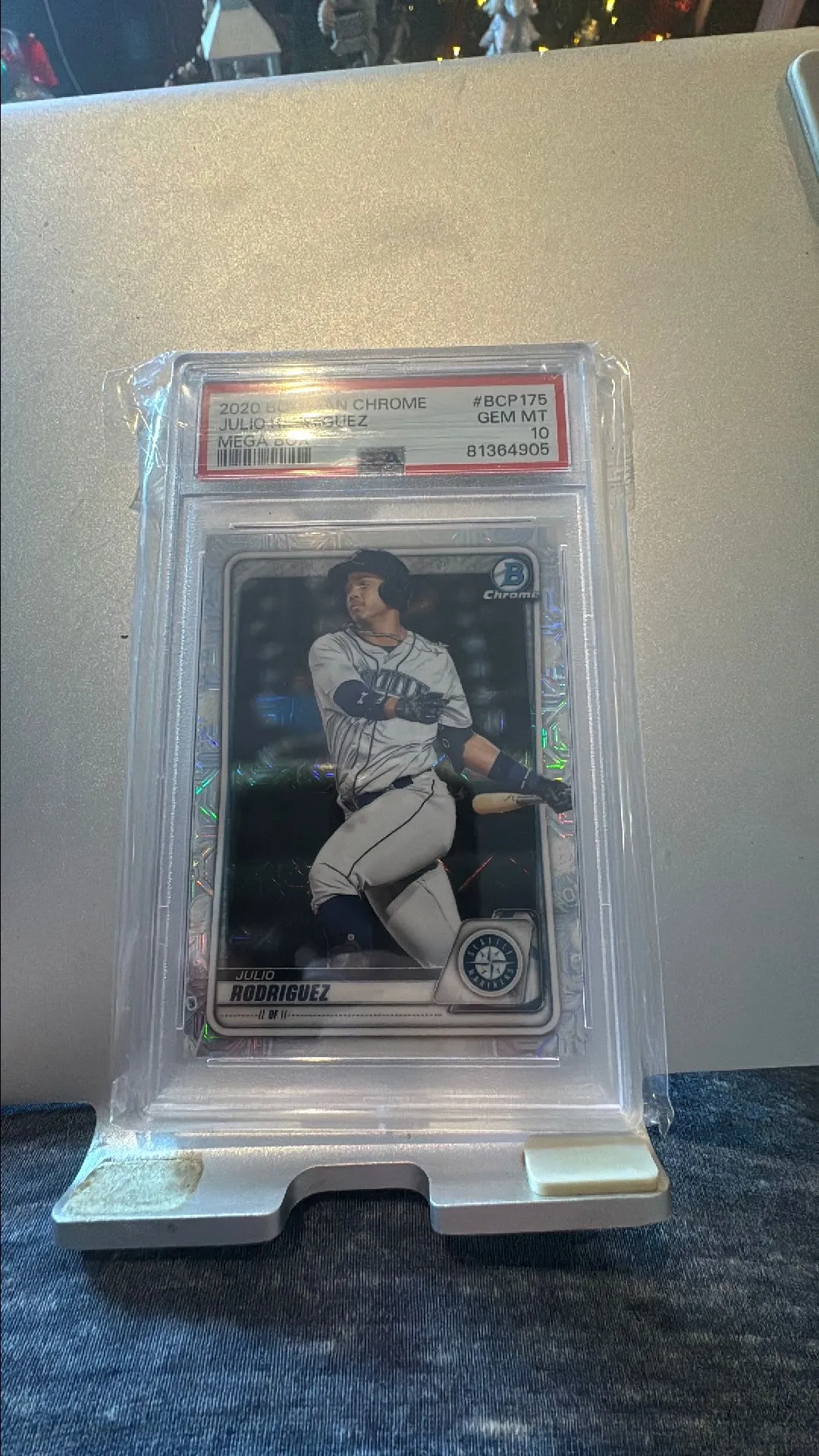 Product image for 2020 Bowman Chrome Mega Box Julio Rodriguez BCP175 Mega Box PSA GEM MT 10