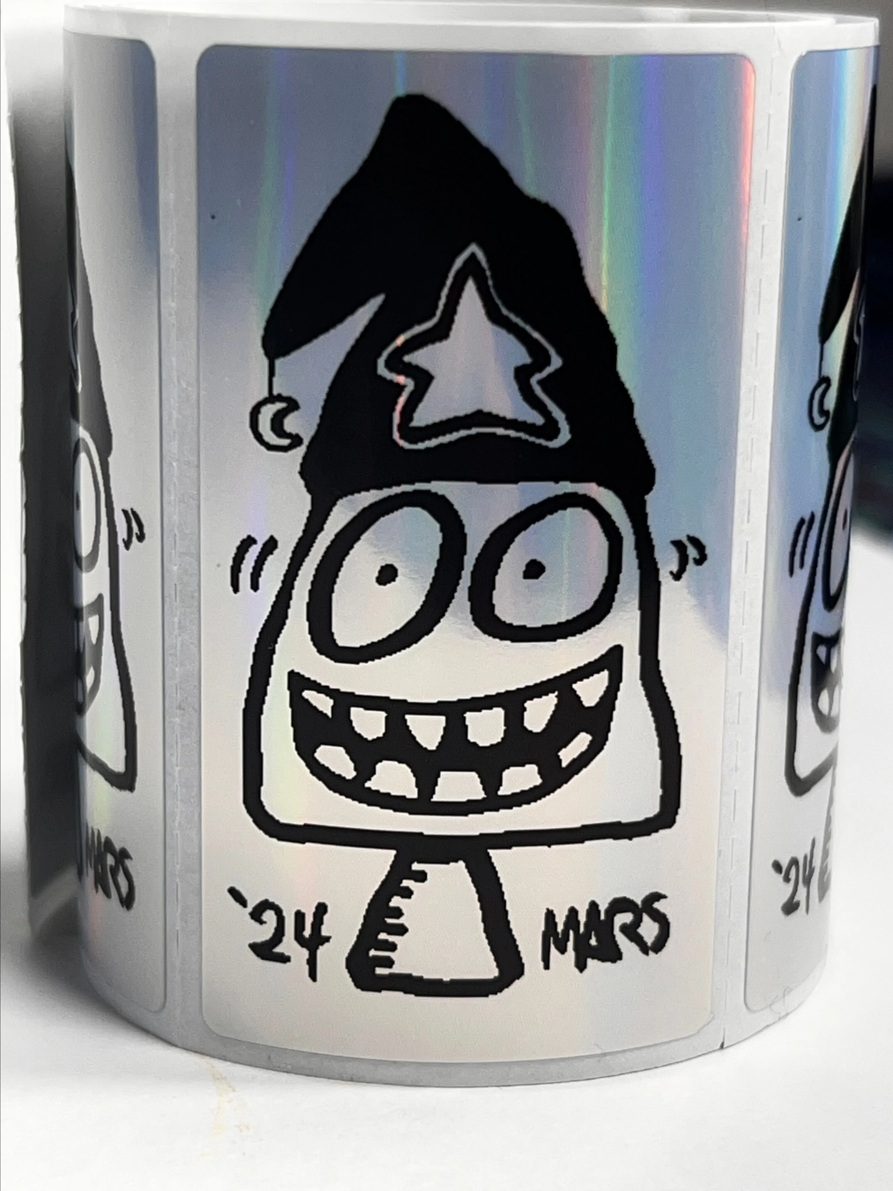 Product image for 50 Pack of Merlin 2.25x1.25 Inch Hologram Stickers by Joey Mars