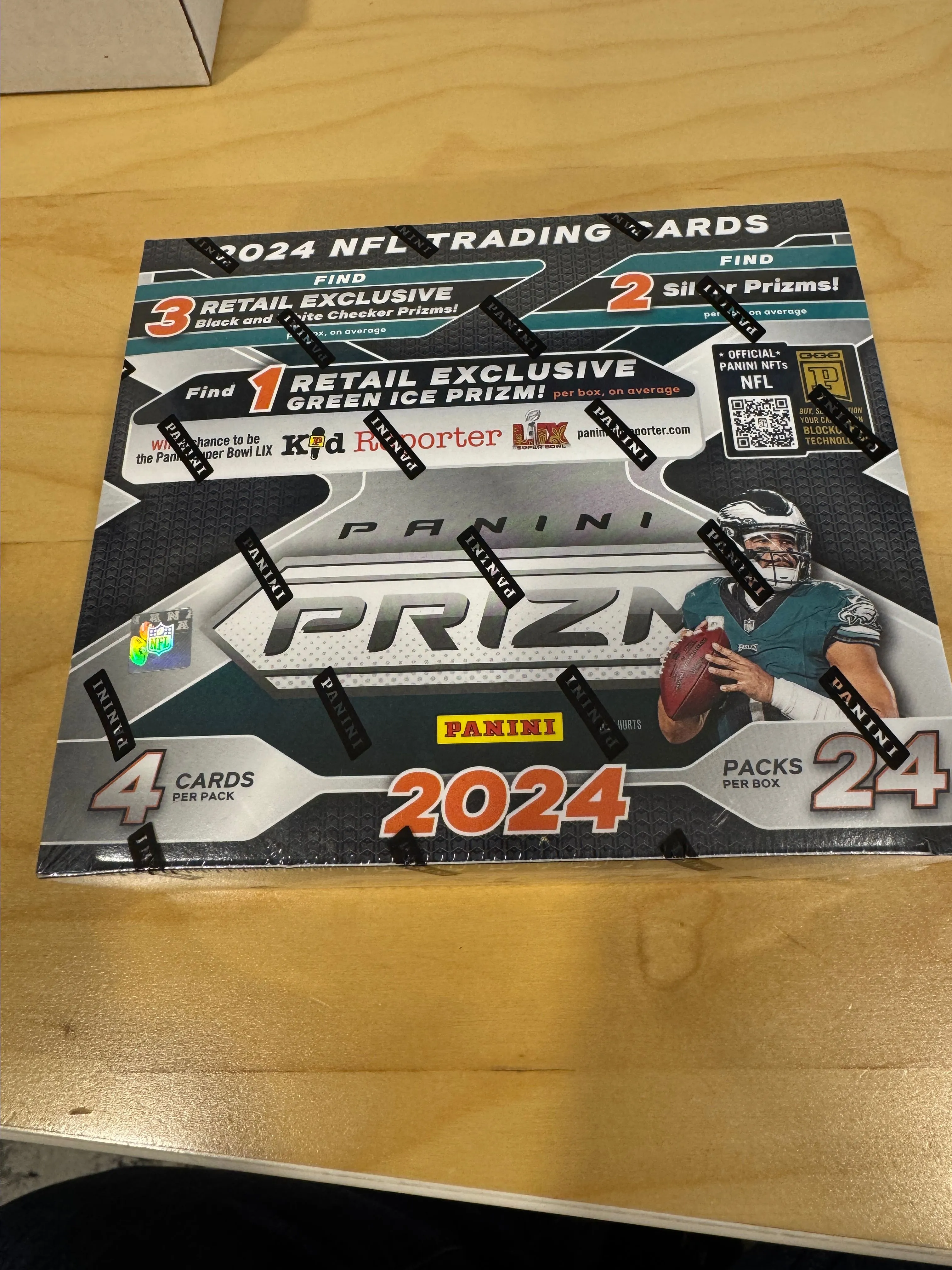 Product image for 2024 prism football individual box of 24 packs