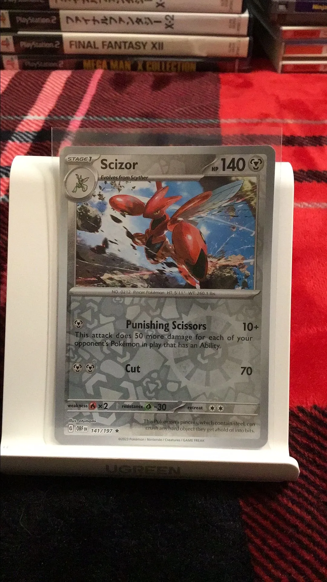 Product image for Scizor reverse Holo obsidian flames