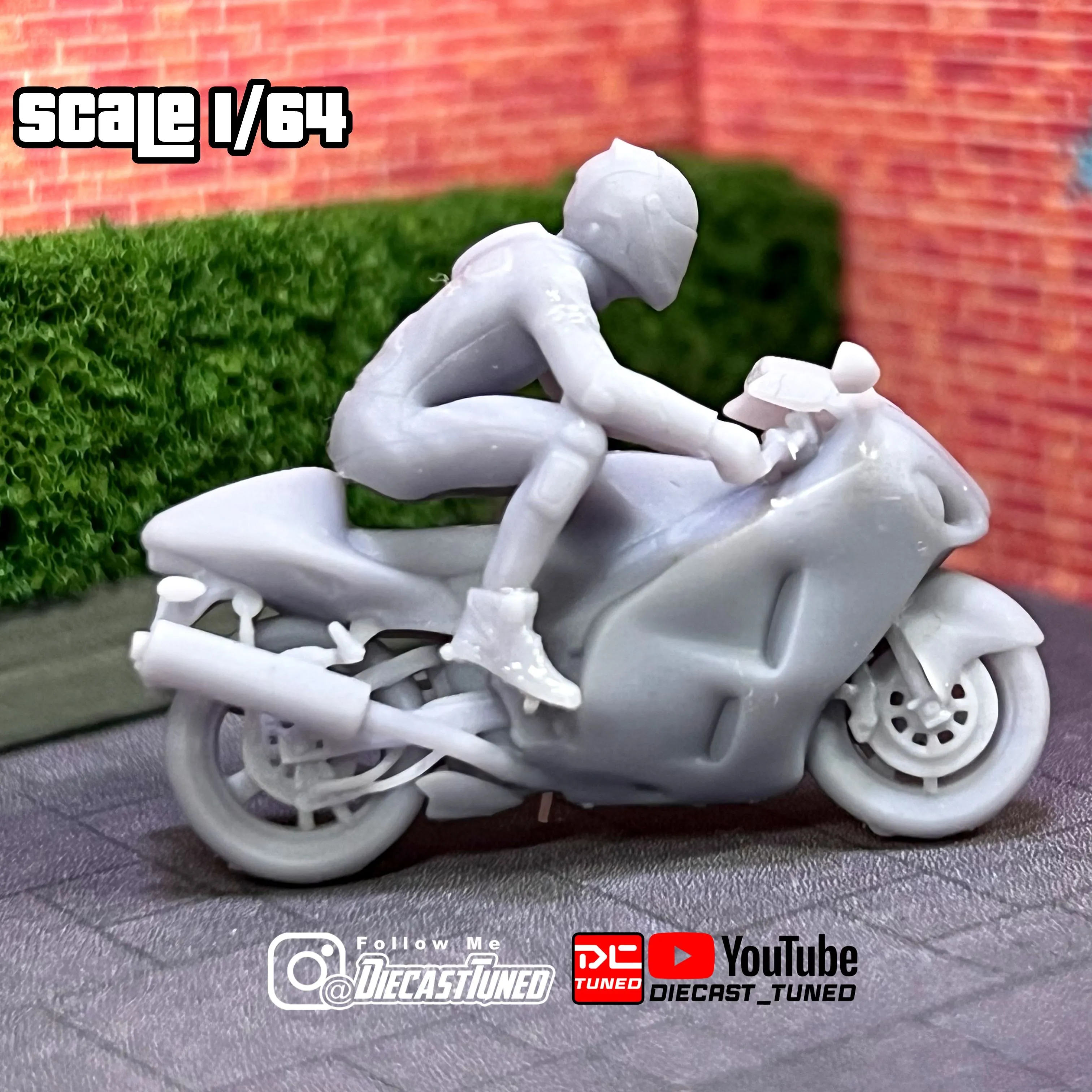 Product image for Suzuki GSX1300RK4 Hayabusa 2004 Resin (Unpainted with rider)