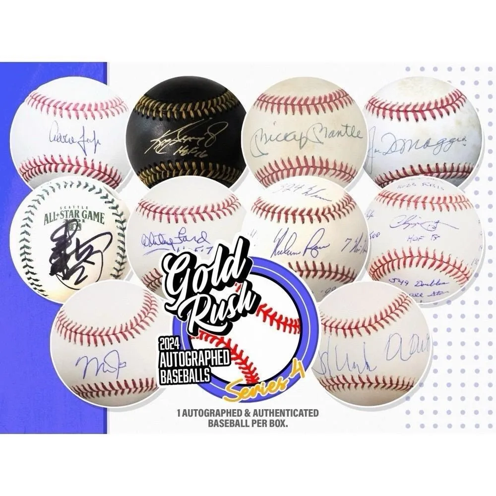 Product image for Gold Rush Autographed Baseball 2024 (In Acrylic Case!)