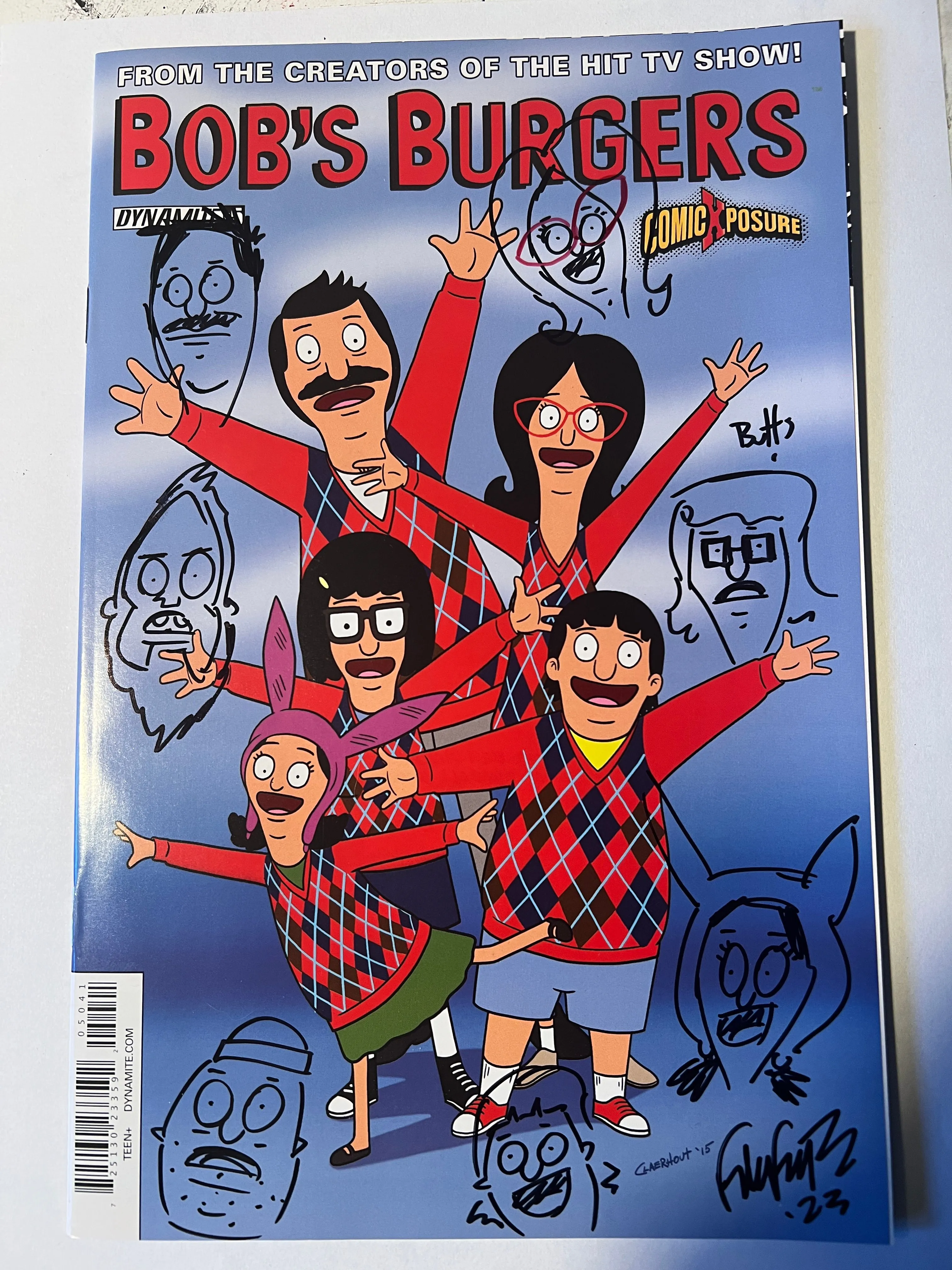 Product image for Bobs Burgers #5 ComicXposure variant signed and remarked