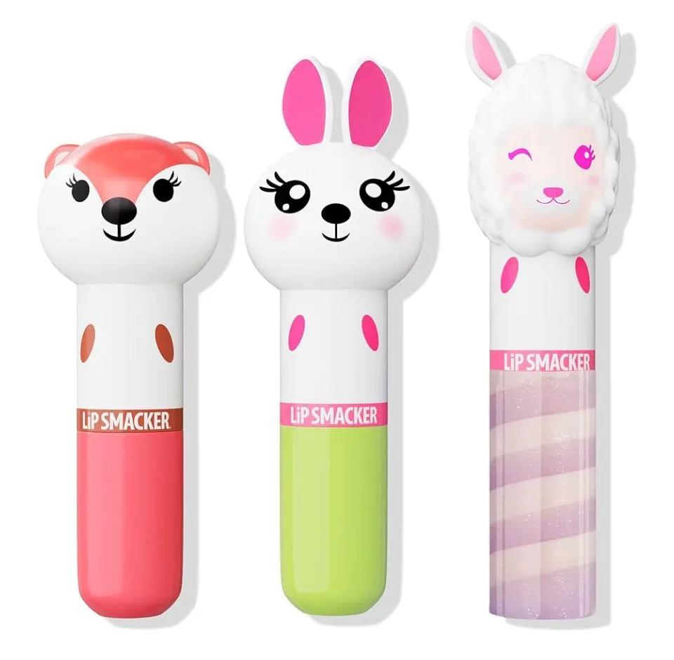 Product image for Lip Smacker Lippy Pals, Unicorn , Panda, Kitten, Lip balm for Kids - Foxy Apple, Hoppy Carrot Cake