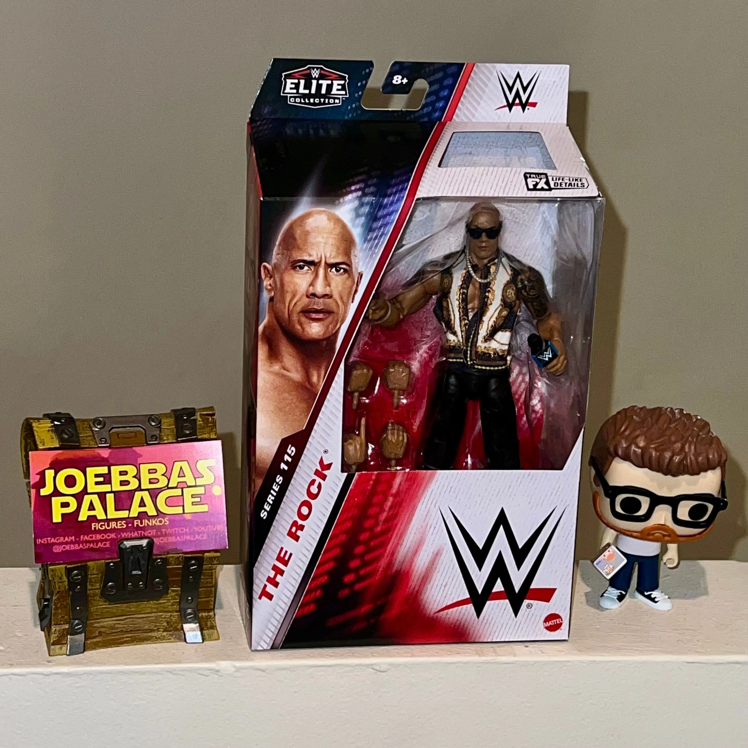 Product image for WWE Elite The Rock Final Boss Action Figure Series #115 Mattel