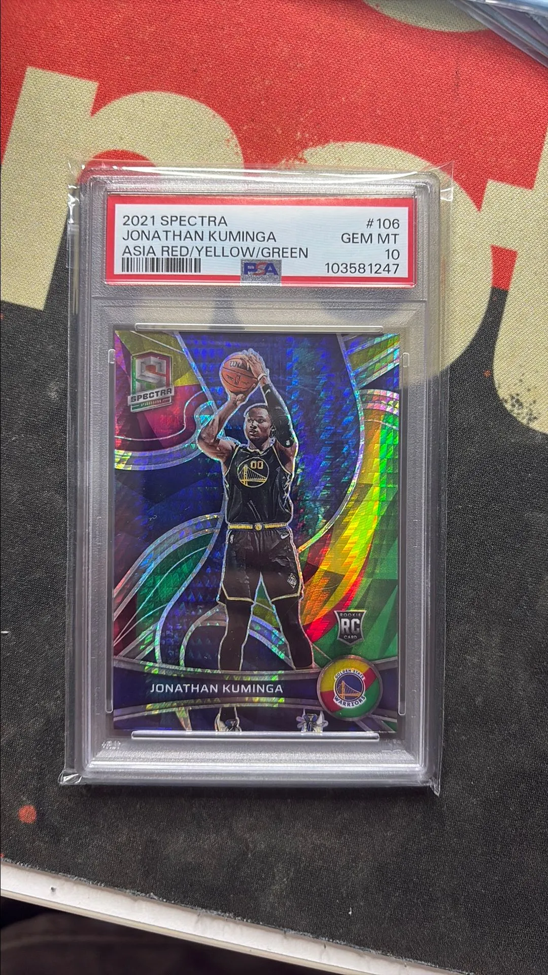 Product image for 2021 Spectra Jonathan Kuminga Asia RC /75 PSA 10