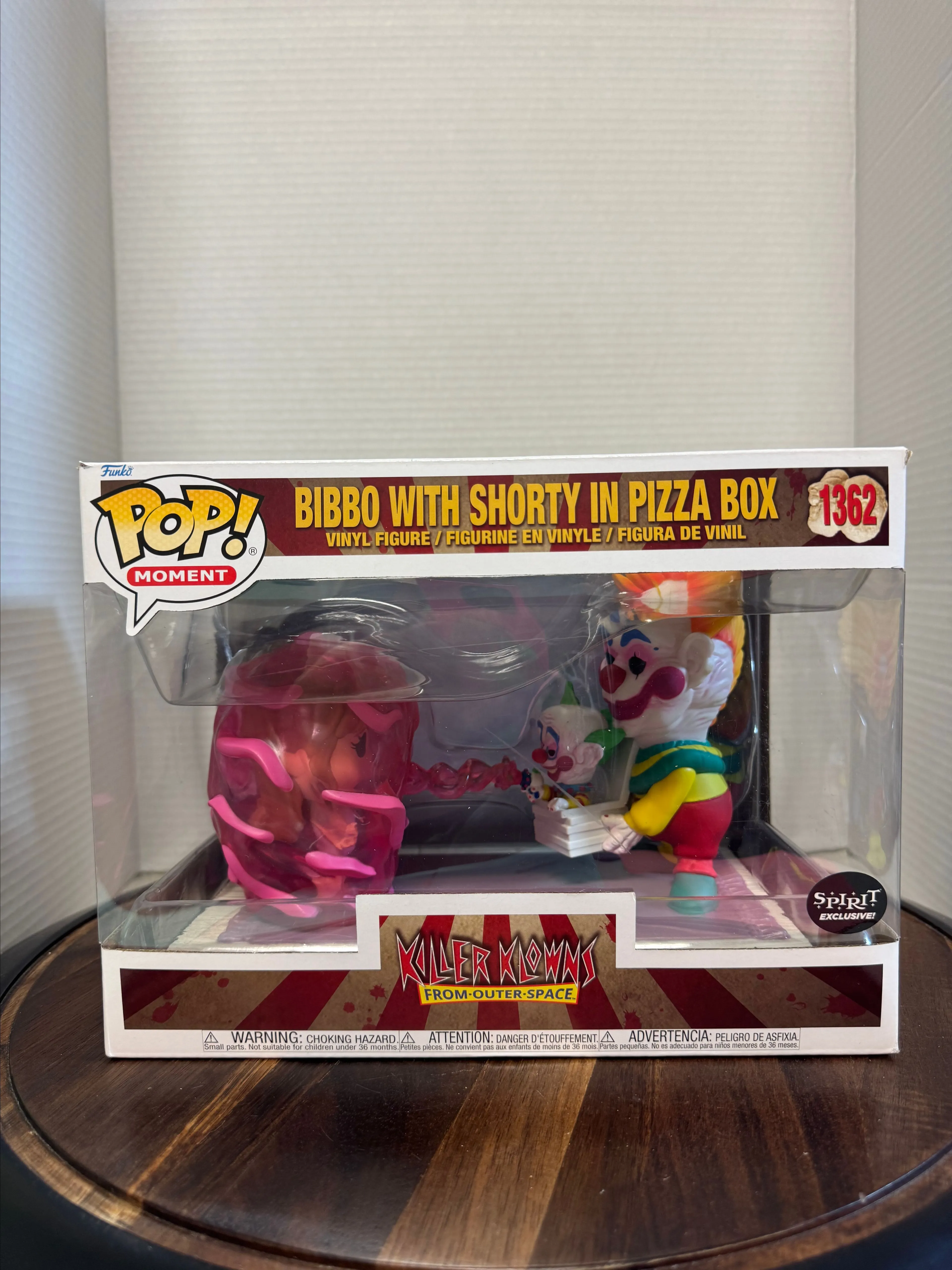 Product image for Funko Pop moments killer klowns from outer space bibbo with Shorty in pizza box