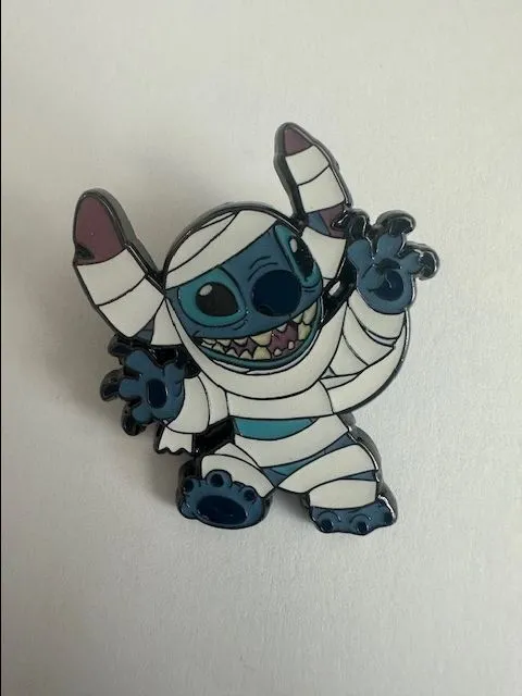 Product image for Loungefly Stitch Holidays Mystery Pin (Halloween Mummy)