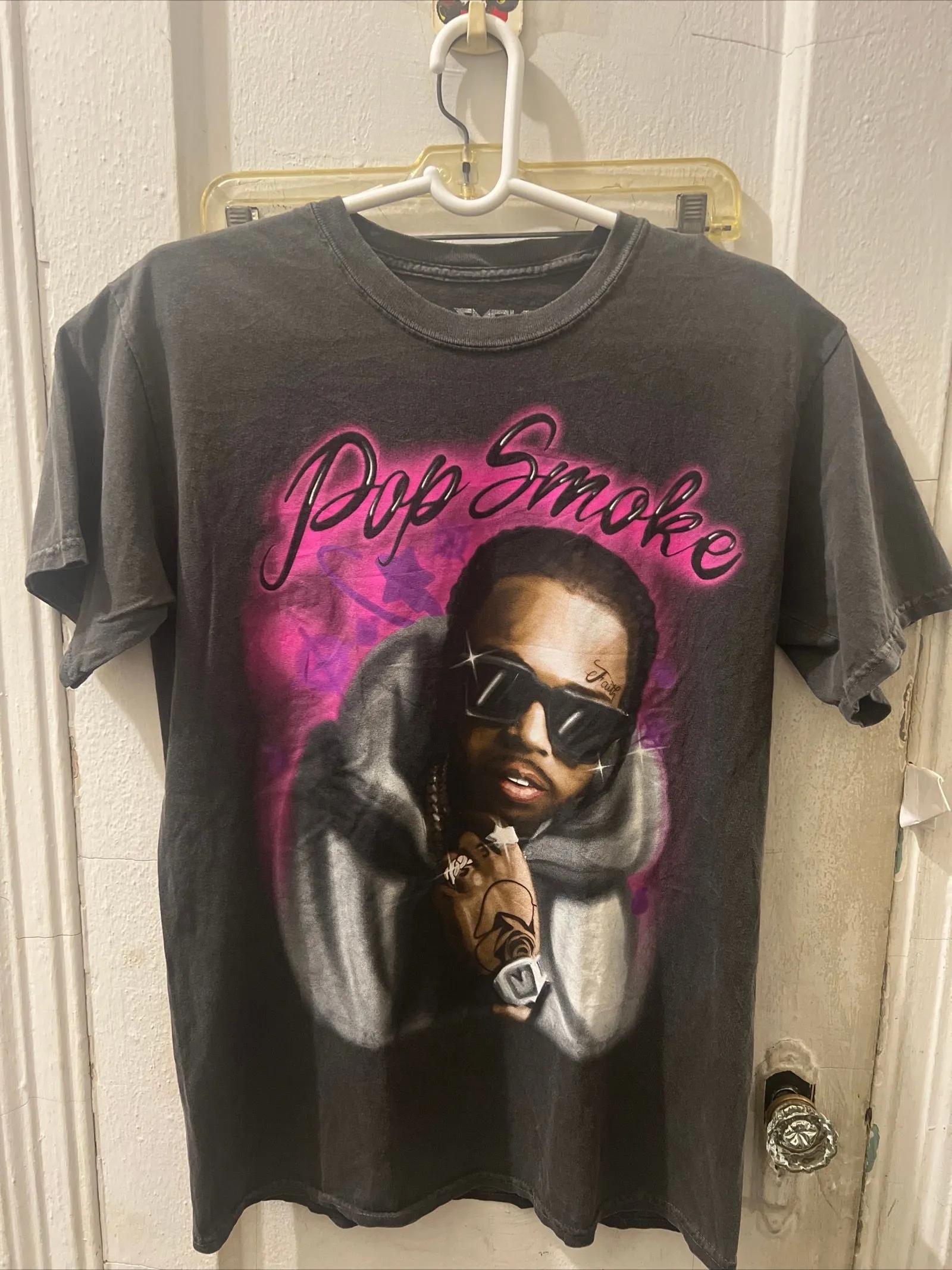Product image for Pop Smoke Homage Tee official license black tshirt