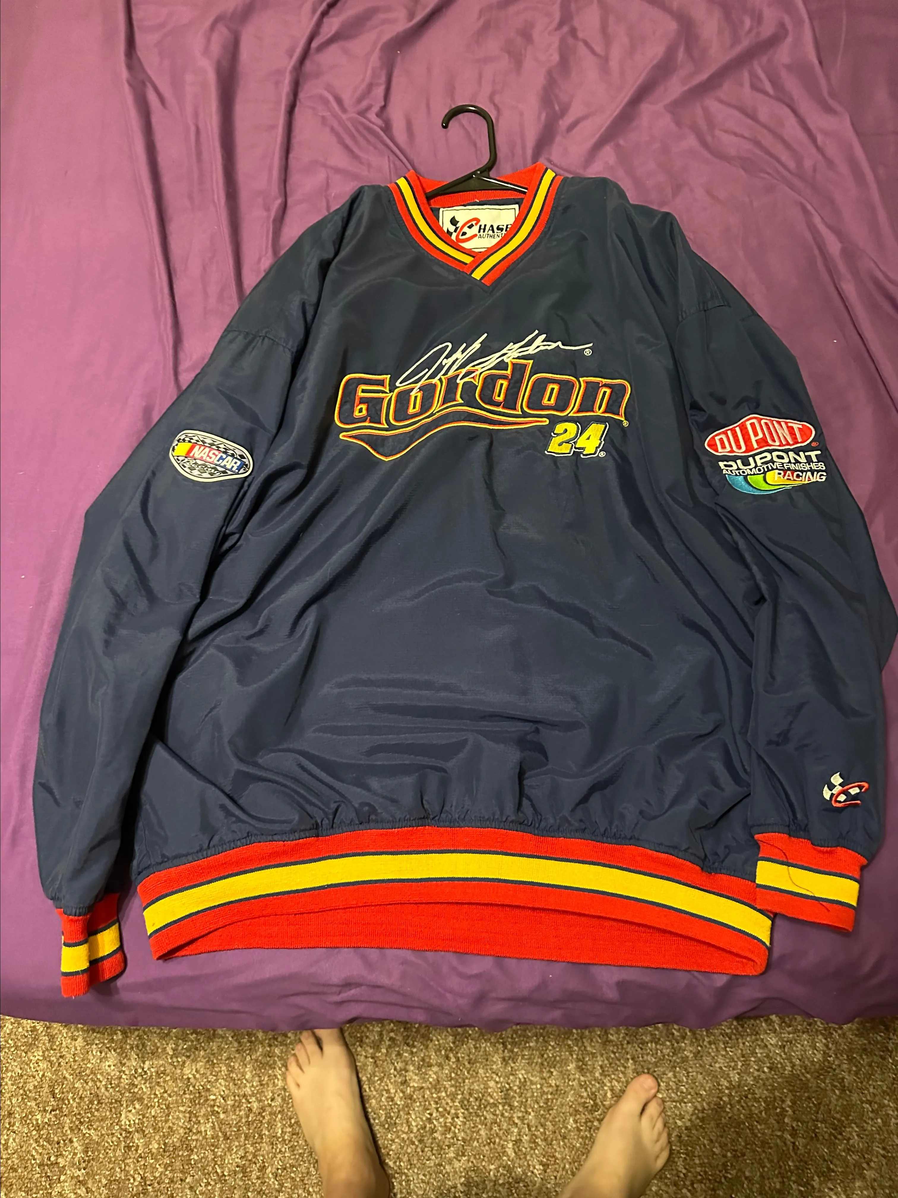 Product image for Vintage NASCAR WindBreaker Jeff Gordon 2XL with defects