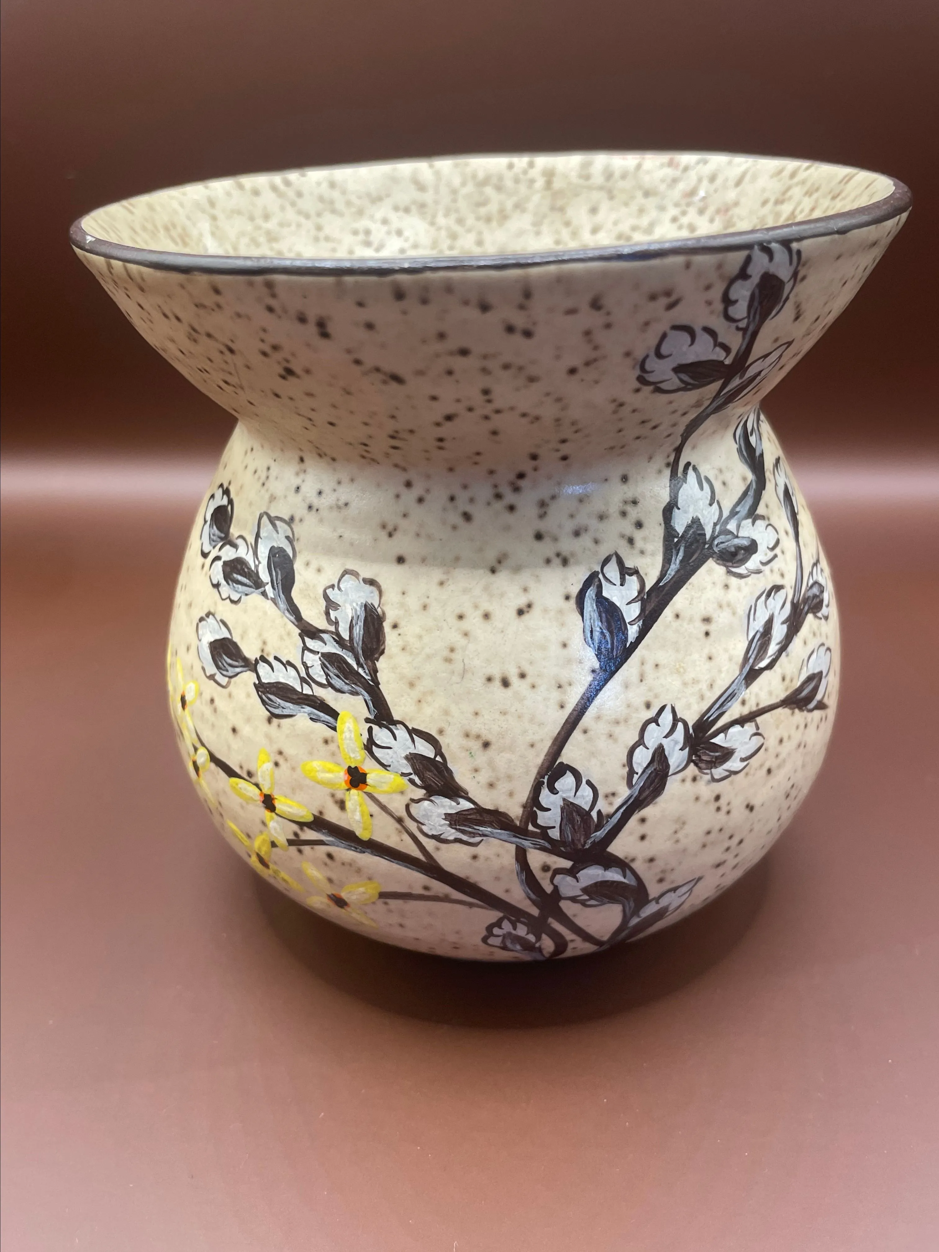 Product image for Hand-crafted, Hand-painted 1970s Ceramic Pot, by Donna