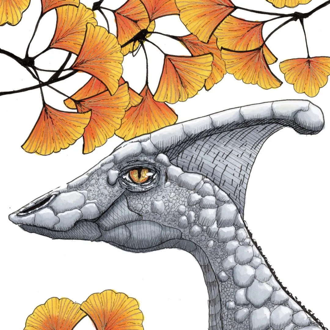 Product image for Parasaurolophus with Ginko PRINT