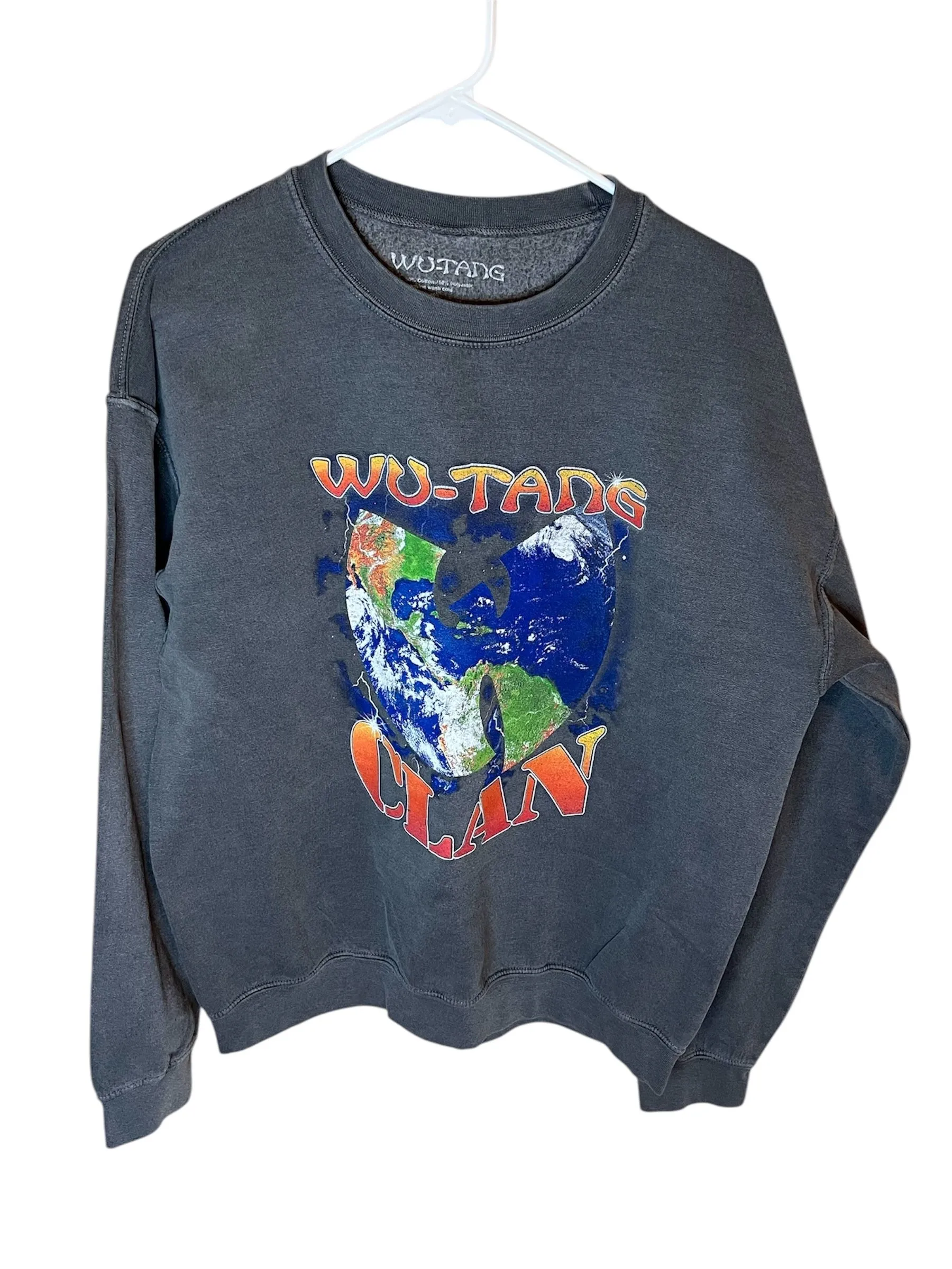 Product image for Wu Tang Clan Sweater Mens Medium Gray Sweatshirt Hip Hop Pullover Crewneck Used
