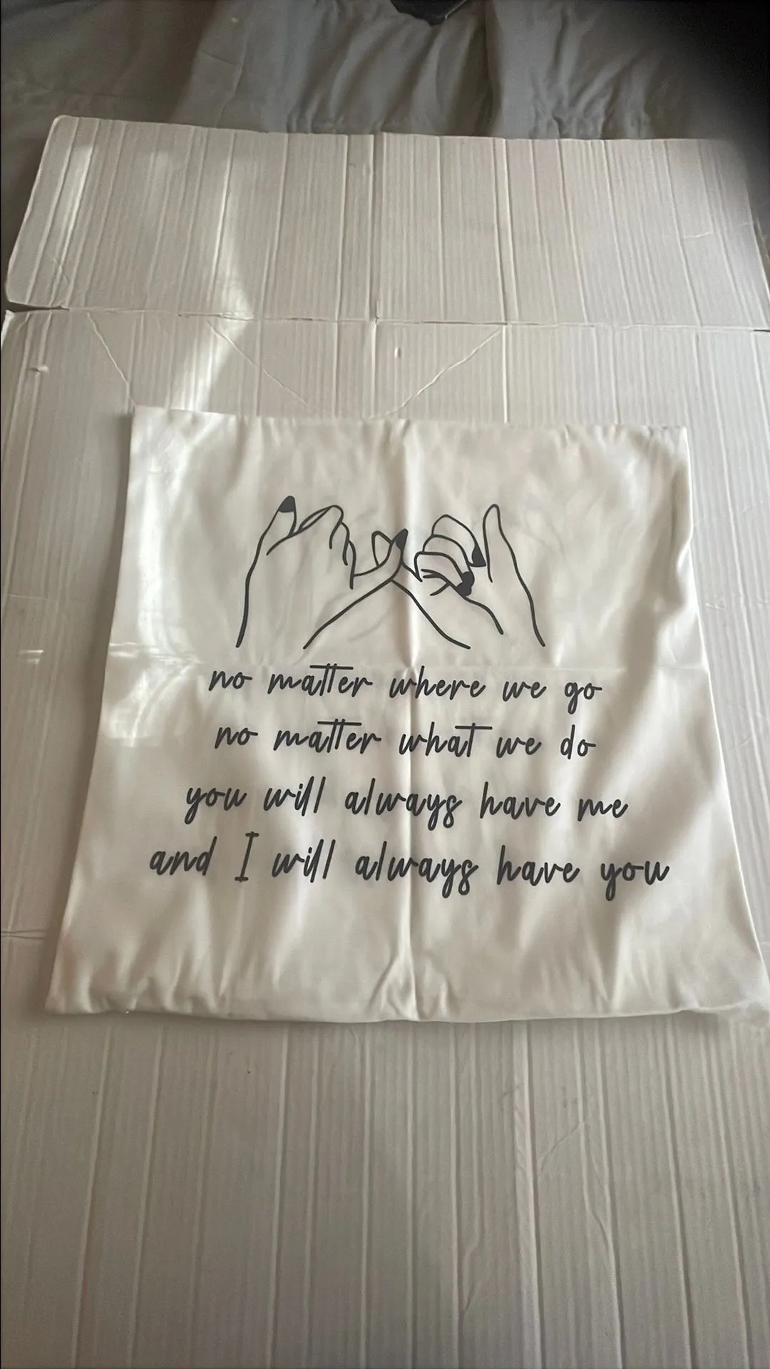 Product image for Pinky Promise home decor pillow