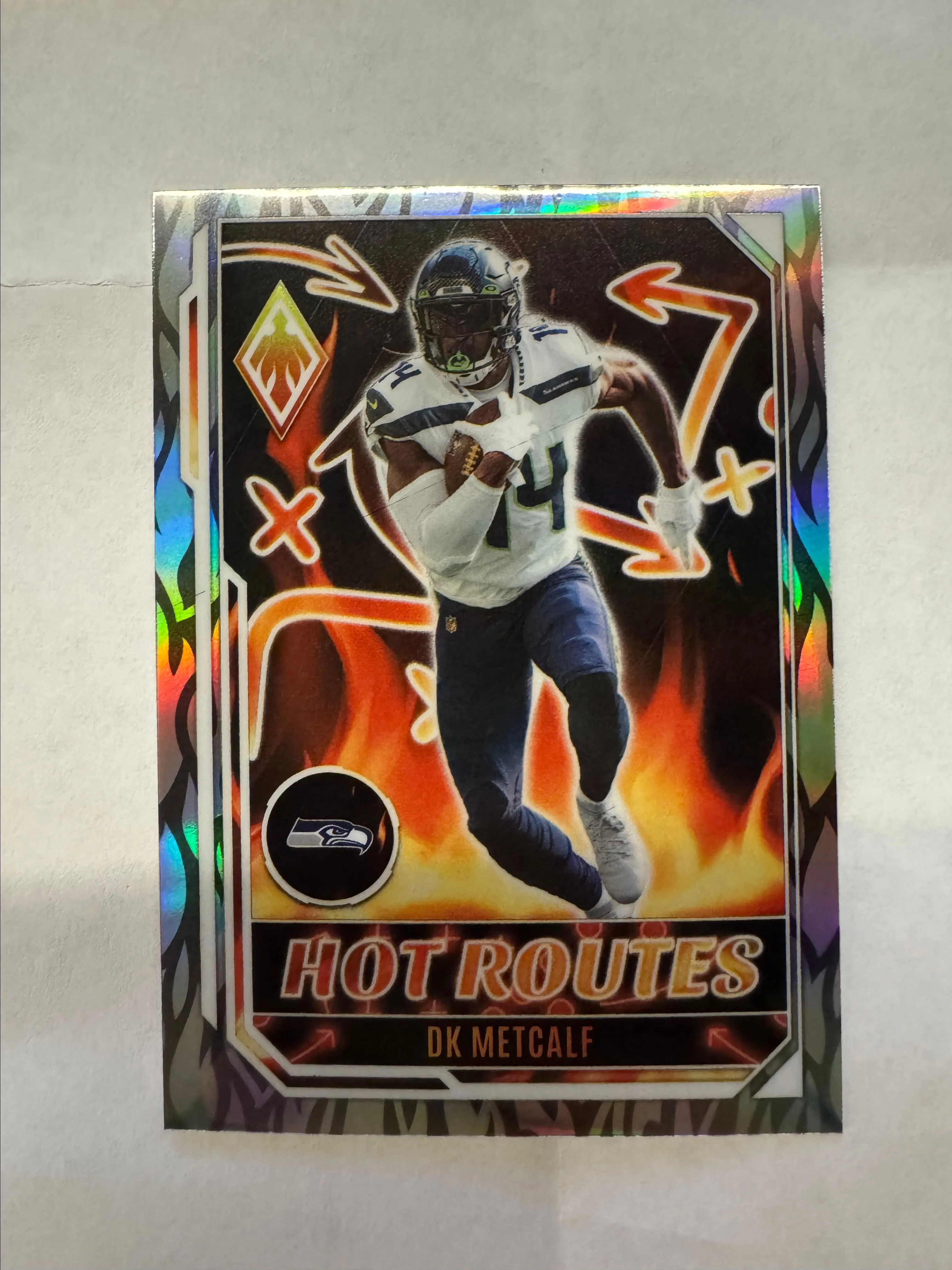 Product image for 2022 Panini Phoenix Football DK Metcalf Hot Routes #HR-25 Seattle Seahawks