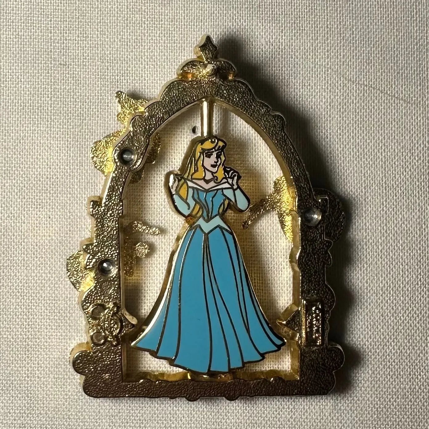 Princess Aurora Pink & Blue Dress Spinner Pin  Whatnot: Shop, Sell, Connect